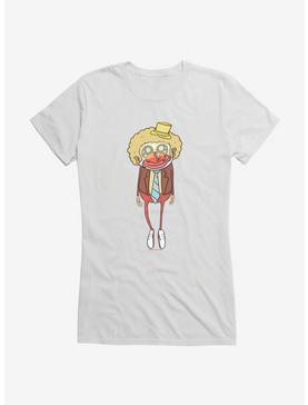 Depressed Monsters Suited Casey The Clown Girls T-Shirt By Ryan Brunty, WHITE, hi-res