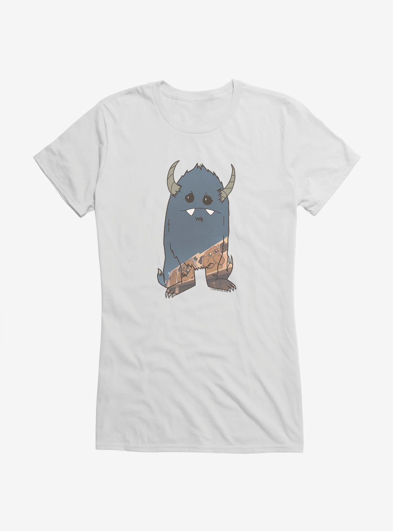Plus Size Depressed Monsters Yerman Mural Girls T-Shirt By Ryan Brunty, , hi-res