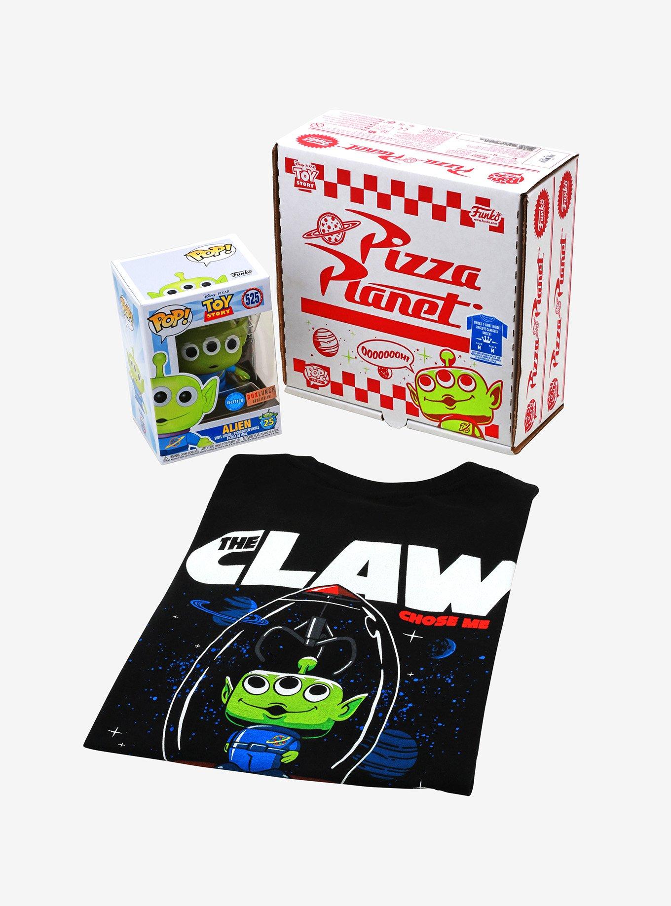 Pop! Tees Disney Pixar Toy Story Pizza Planet T-Shirt & Alien (Translucent Glitter) Vinyl Figure Set - BoxLunch Exclusive BoxLunch