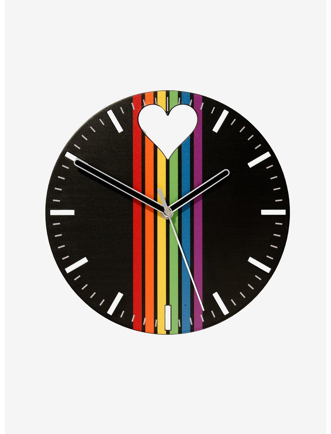 Rainbow Heart Wall Clock, , hi-res