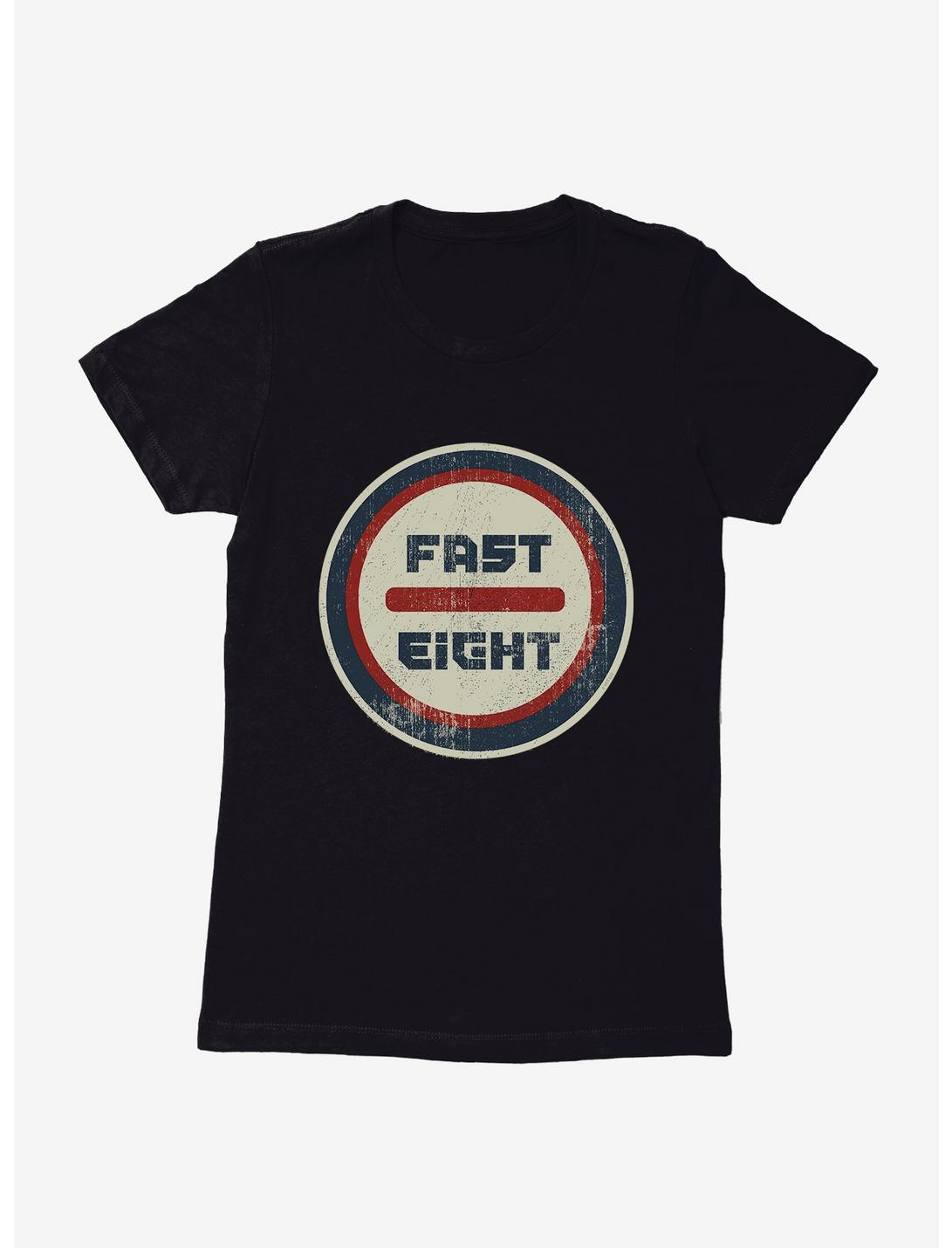 The Fate Of The Furious Fast 8 Script Circle Logo Womens T-Shirt, BLACK, hi-res