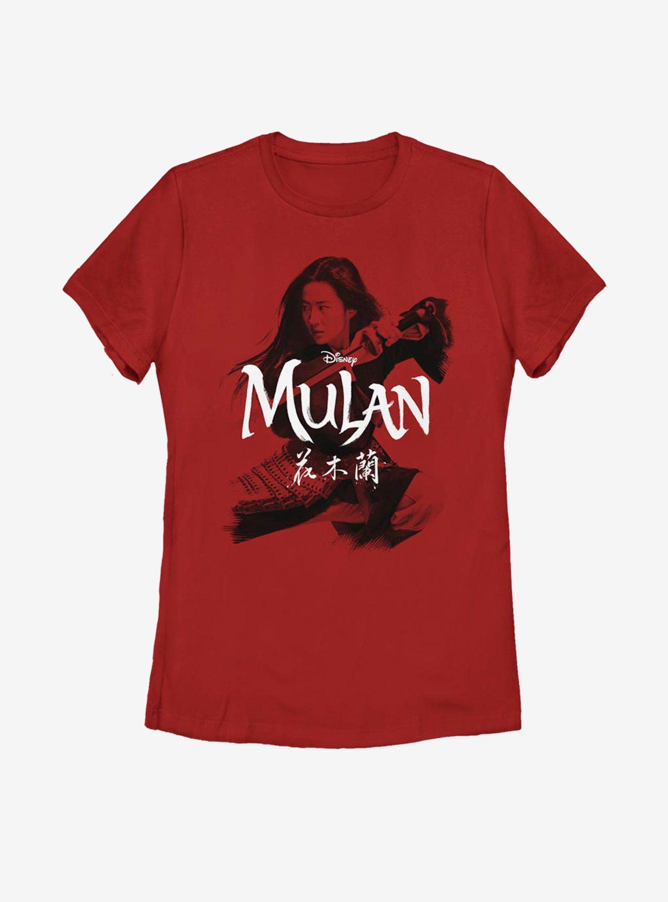 Disney Mulan Live Action Fighting Stance Womens T-Shirt, RED, hi-res