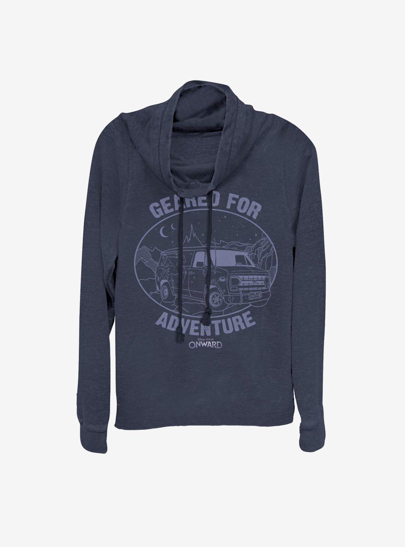 Disney Pixar Onward Geared For Adventure Cowlneck Long-Sleeve Womens Top, , hi-res