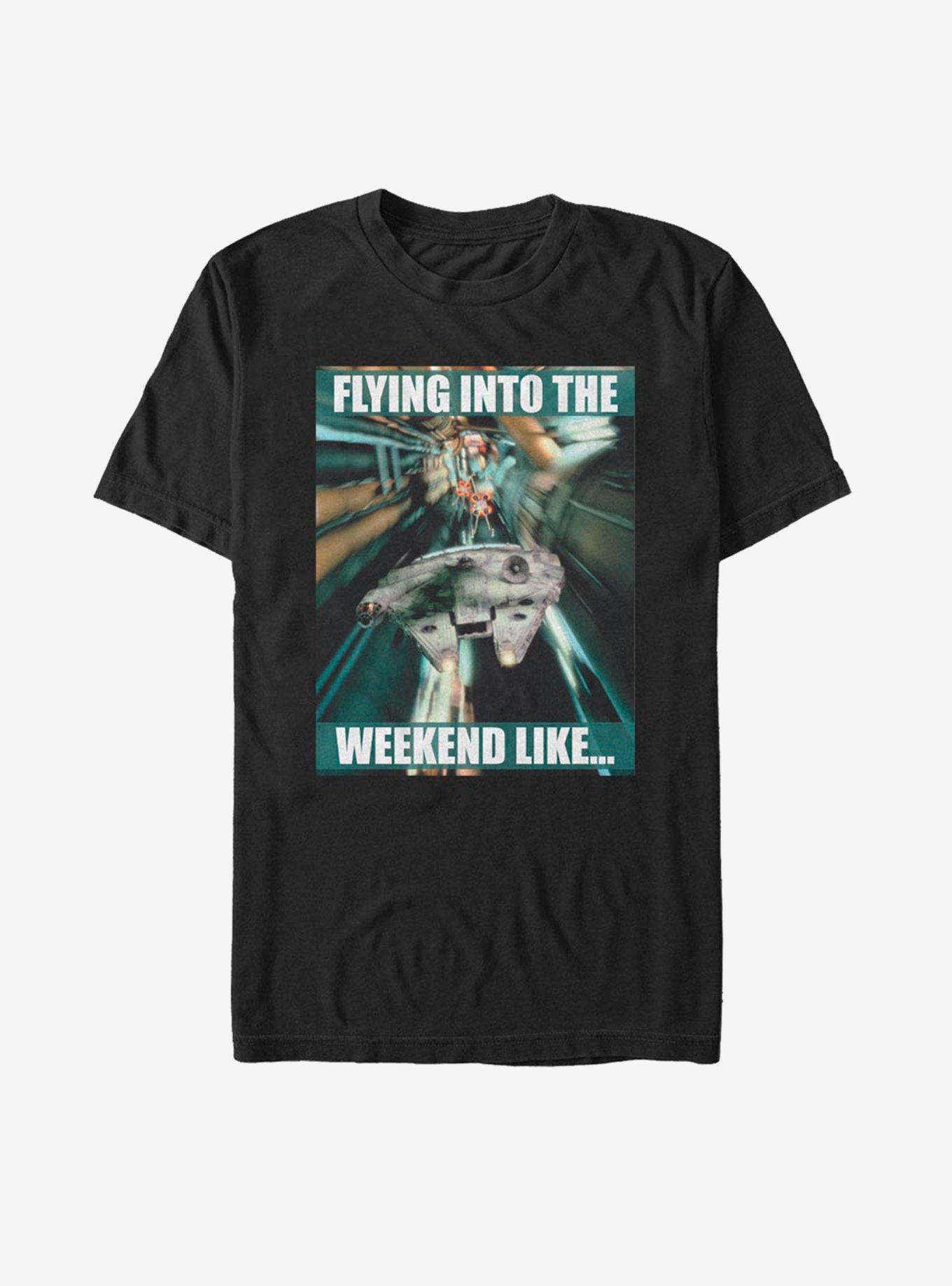 Star Wars Flying Into The Weekend T-Shirt, , hi-res