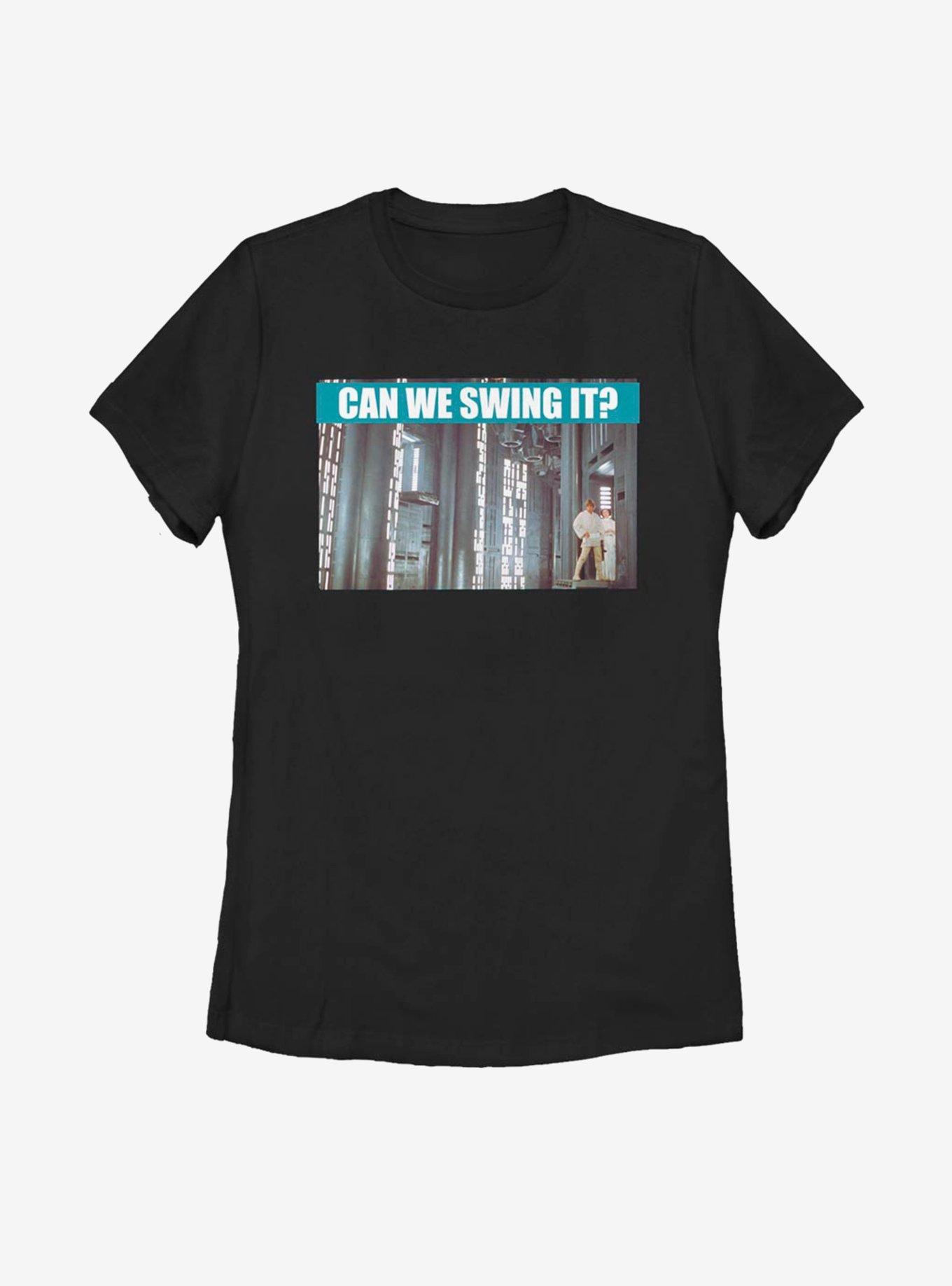 Star Wars Can We Swing It Womens T-Shirt, BLACK, hi-res view 1
