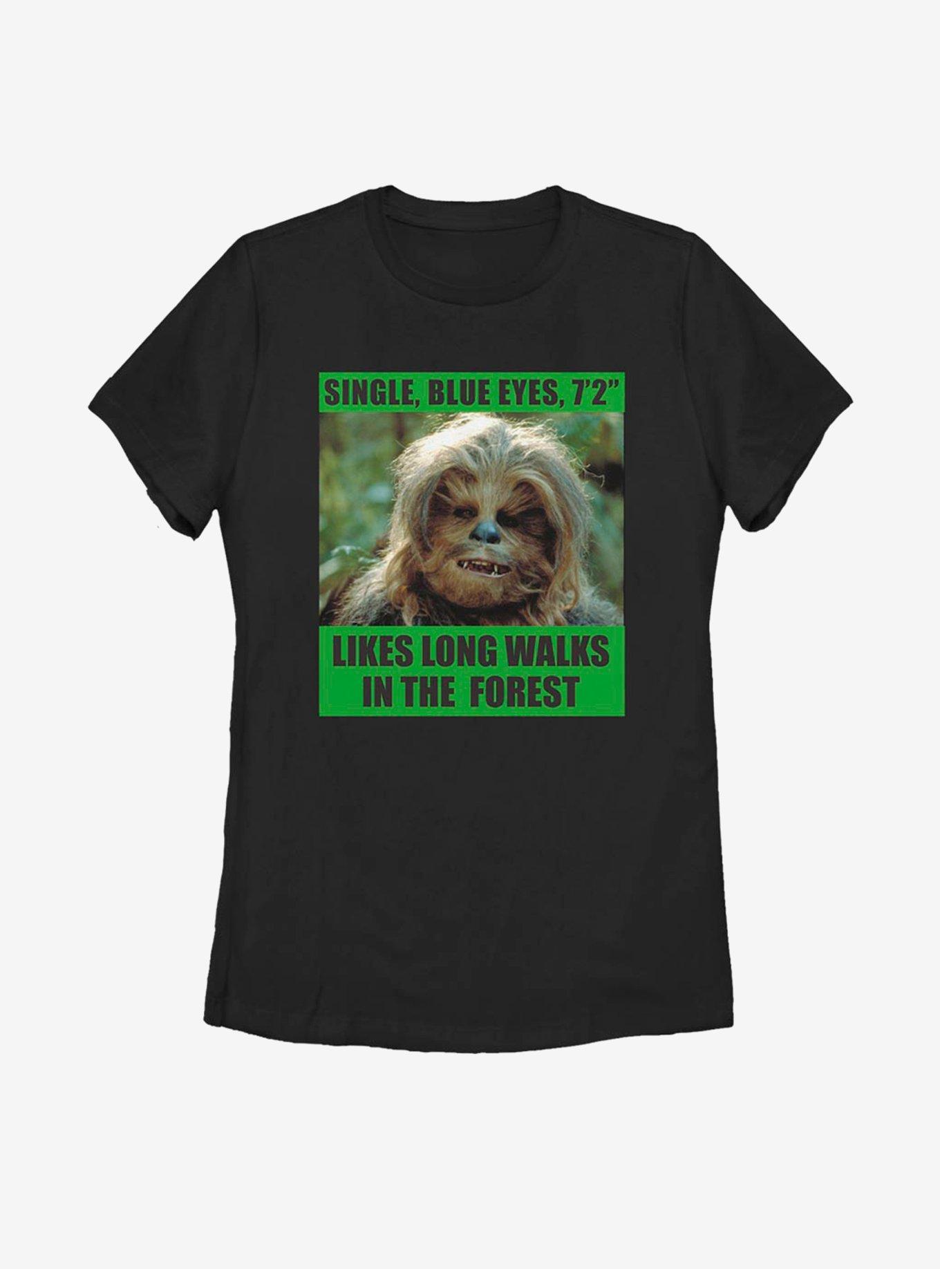 Star Wars Chewie Dating Profile Womens T-Shirt, BLACK, hi-res