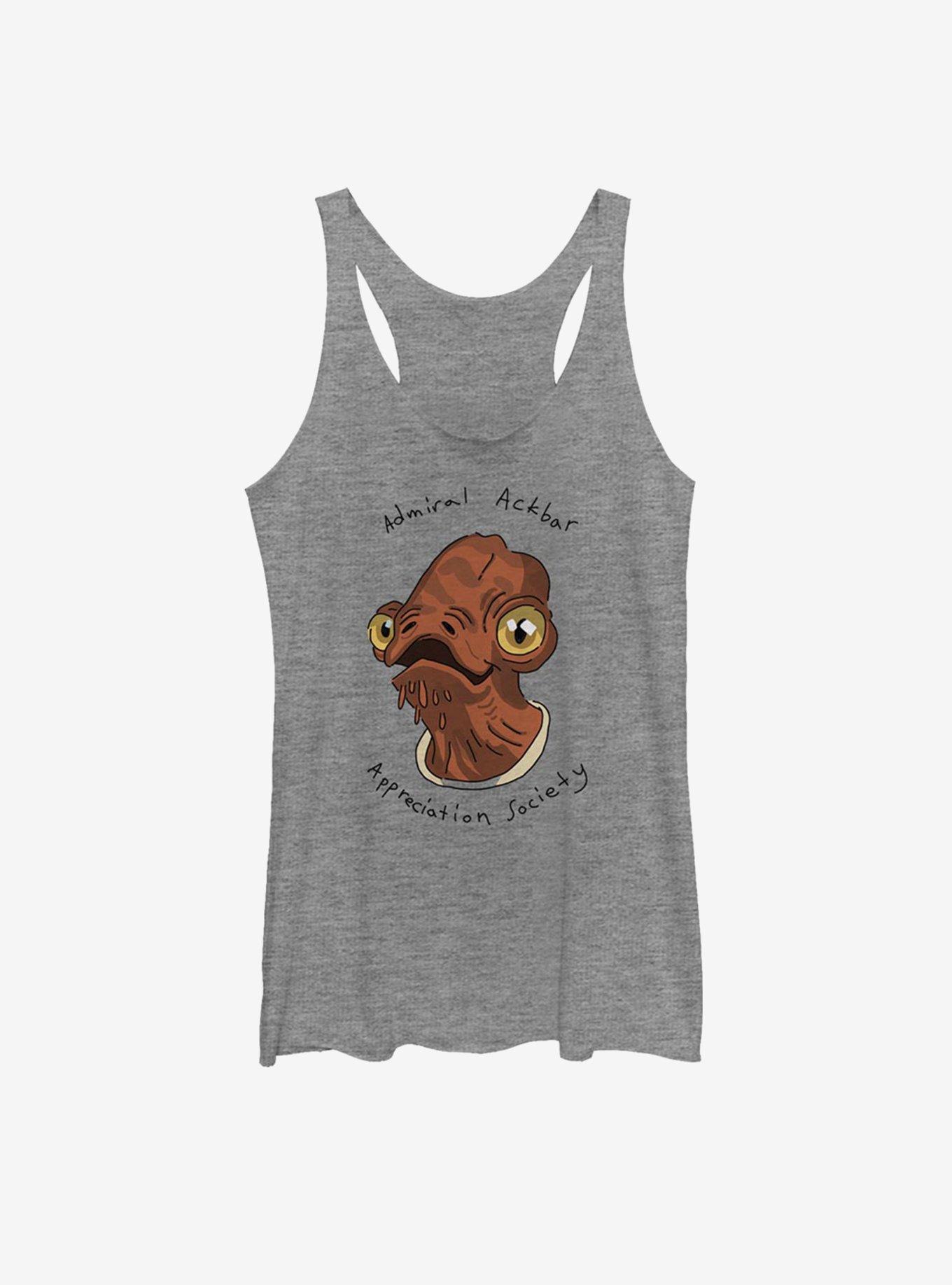 Star Wars Admiral Ackbar Appreciation Society Womens Tank Top, GRAY HTR, hi-res