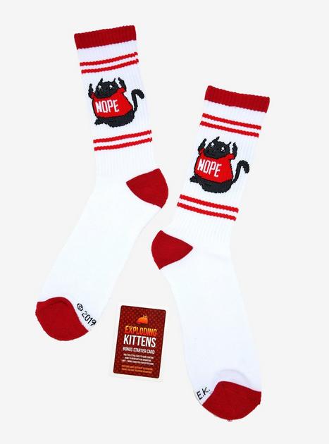 Exploding Kittens Nope Cat Crew Socks | BoxLunch
