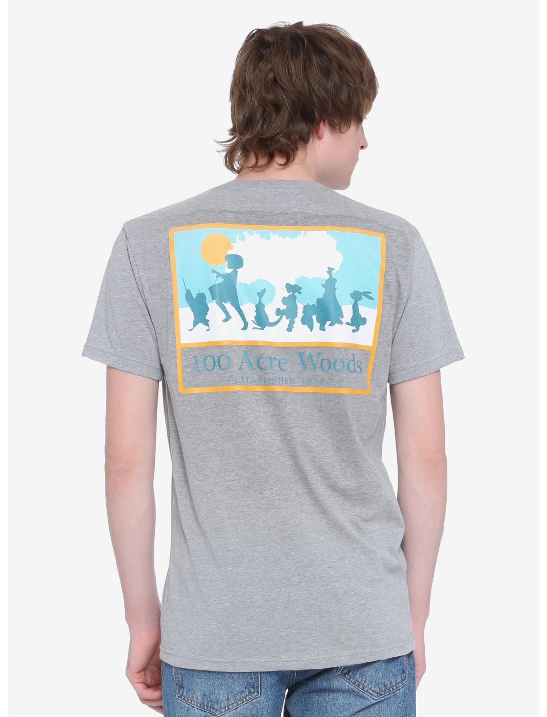 Disney Winnie the Pooh 100 Acre Woods Silhouette T-Shirt - BoxLunch Exclusive, HEATHER GREY, hi-res
