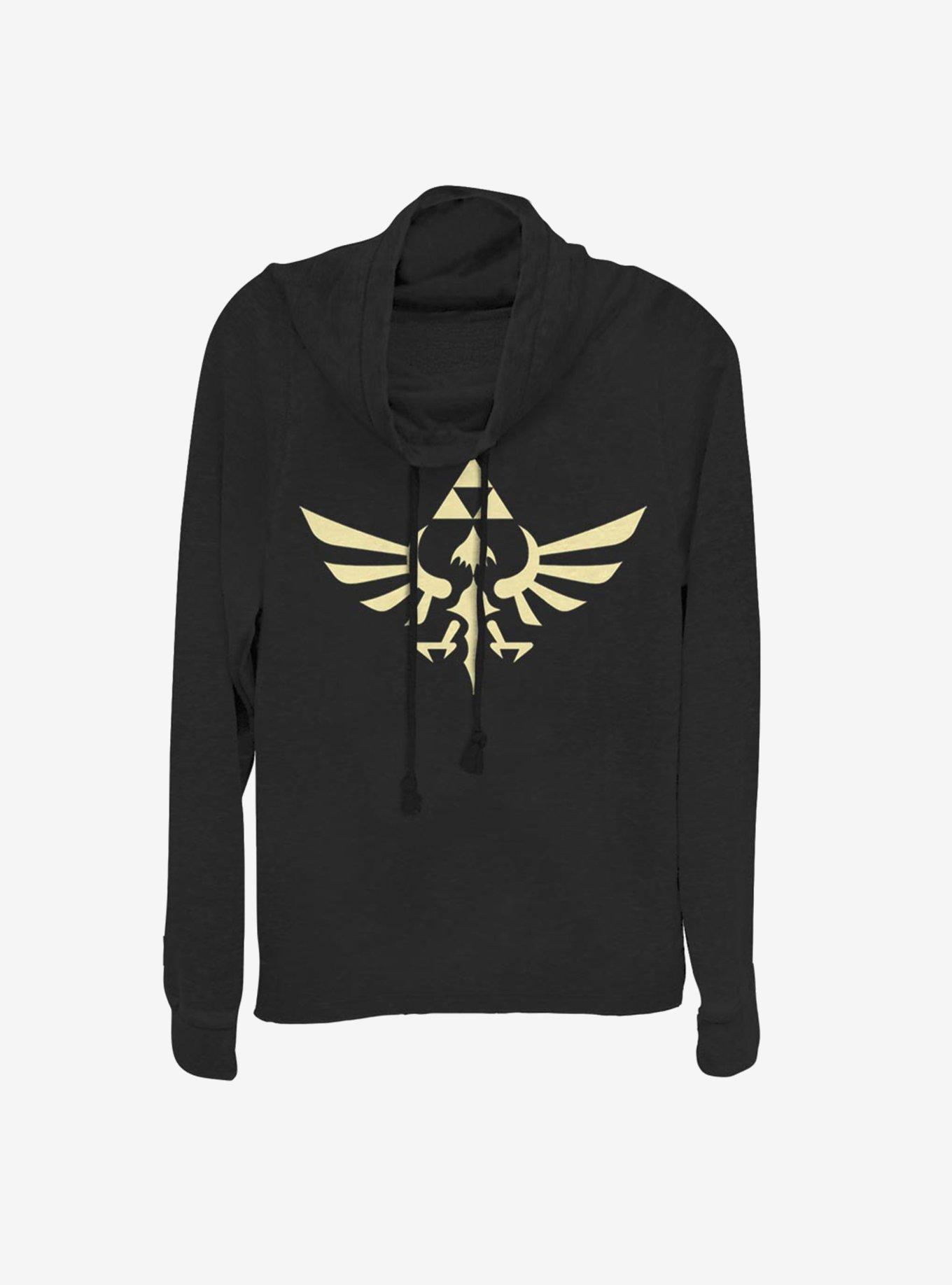 Nintendo The Legend Of Zelda Triumphant Triforce Cowlneck Long-Sleeve Womens Top, , hi-res