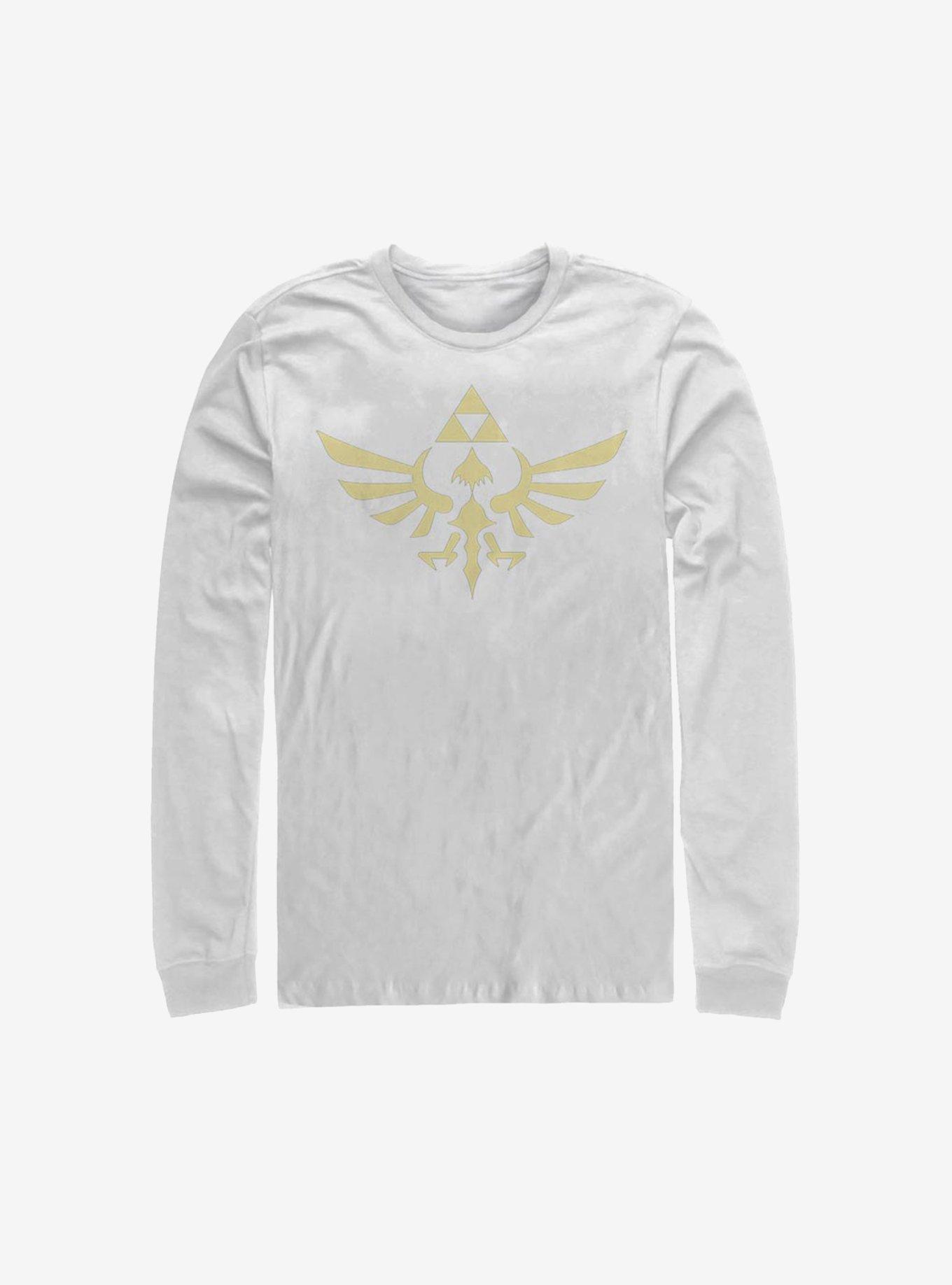 Nintendo The Legend Of Zelda Triumphant Triforce Long-Sleeve T-Shirt, WHITE, hi-res