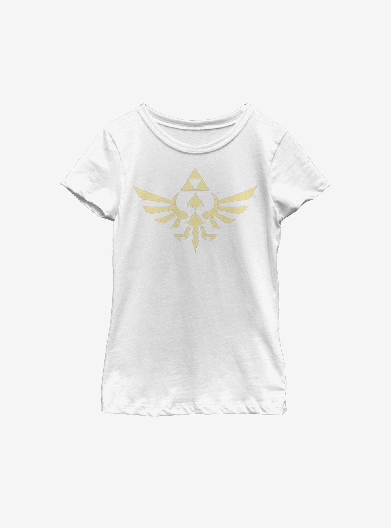 Nintendo The Legend Of Zelda Triumphant Triforce Youth T-Shirt, WHITE, hi-res