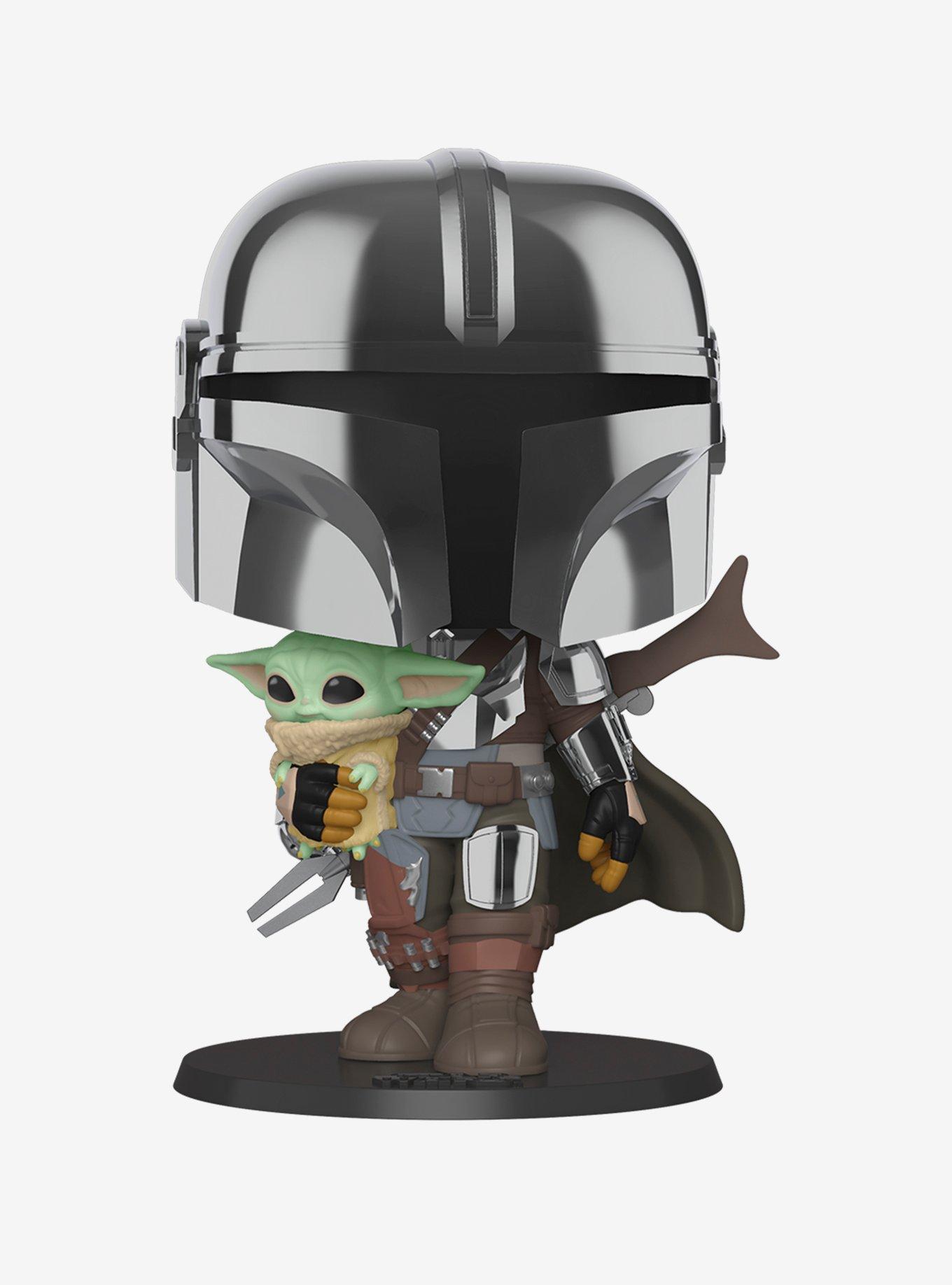 Funko Star Wars The Mandalorian Pop! The Mandalorian With Child 10 Inch Bobble Head, , hi-res