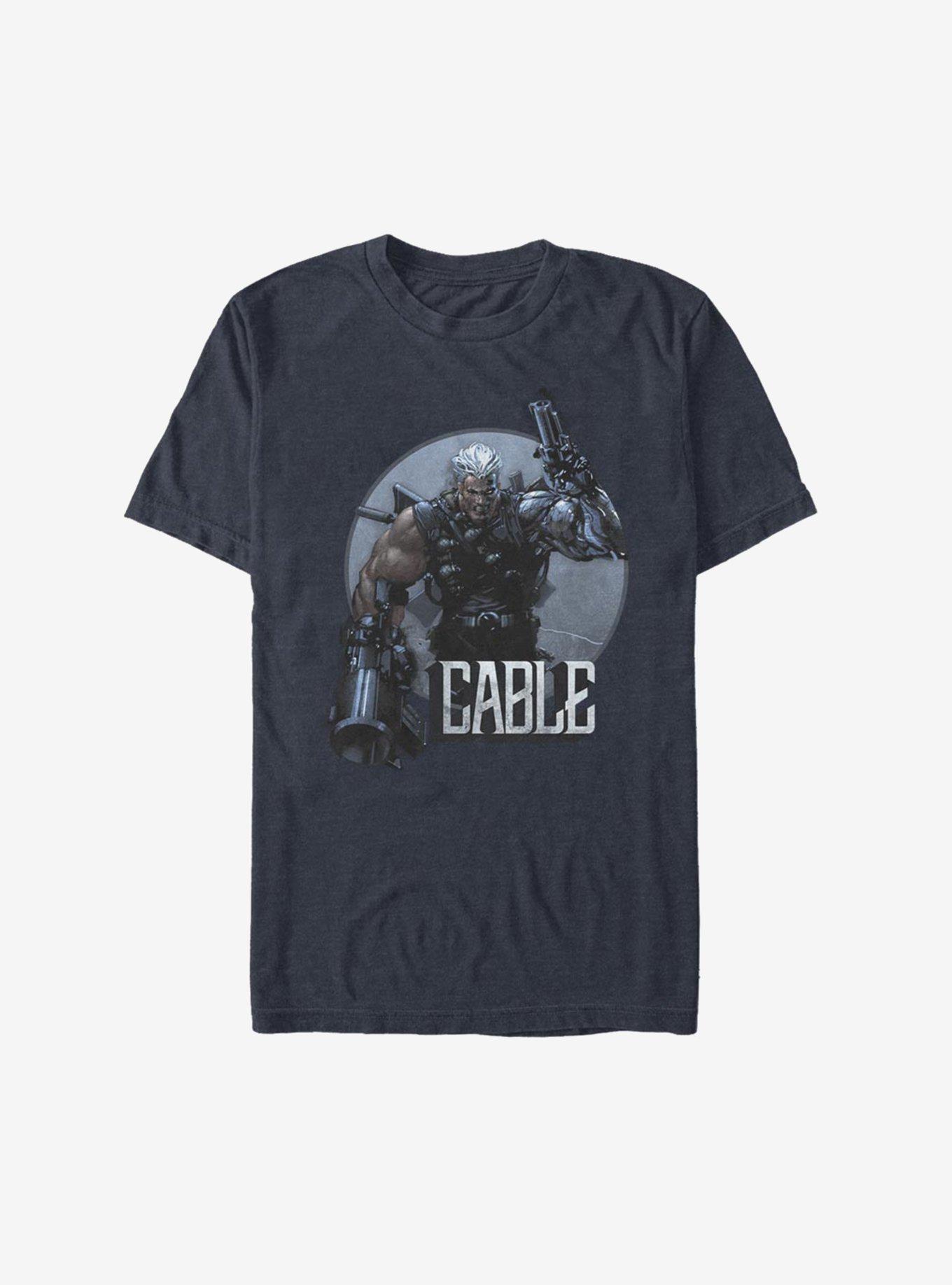 Marvel X-Men Cable Guns T-Shirt, DARK NAVY, hi-res