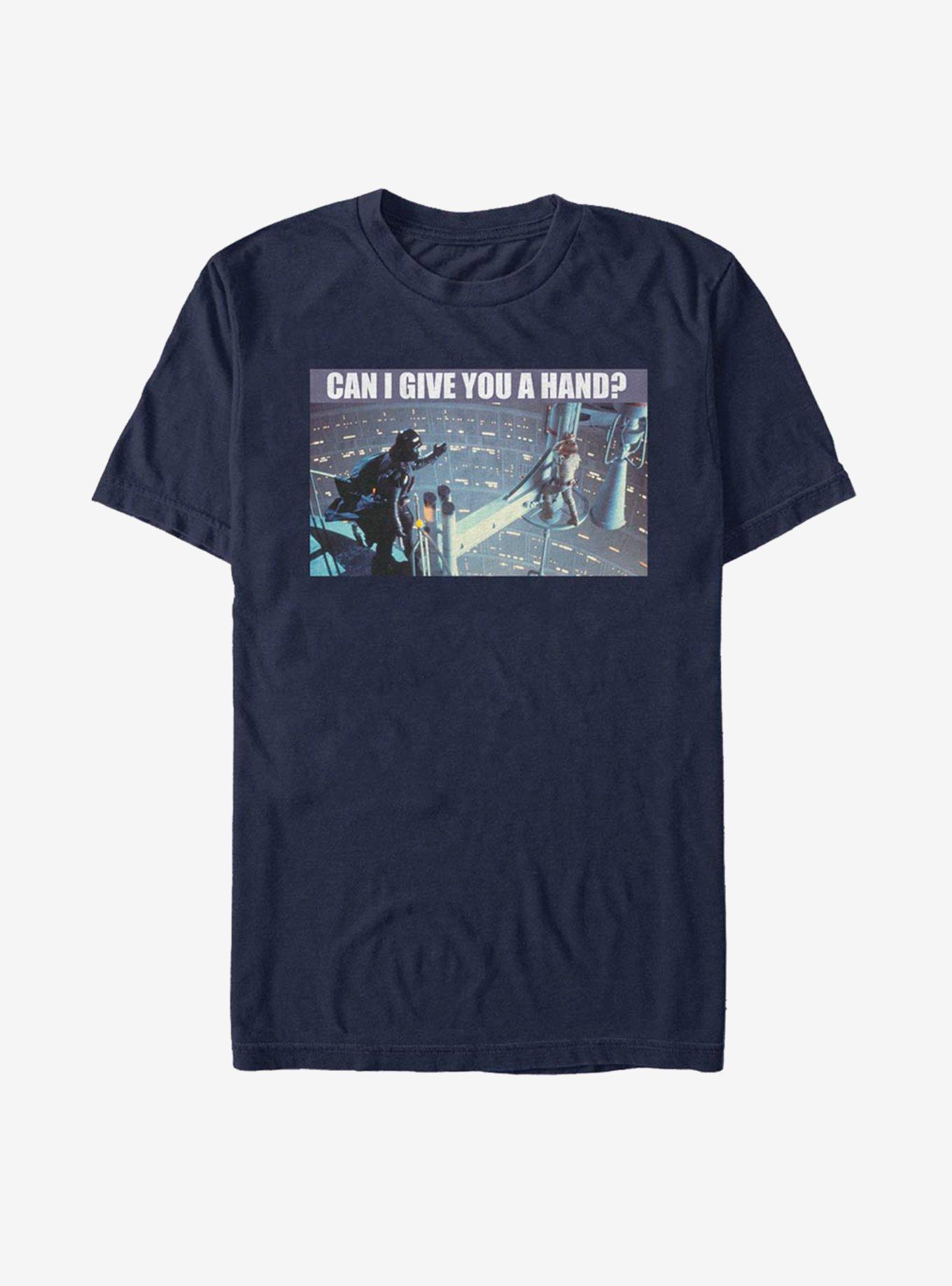 Star Wars Vader Luke Can I Give You A Hand T-Shirt, NAVY, hi-res