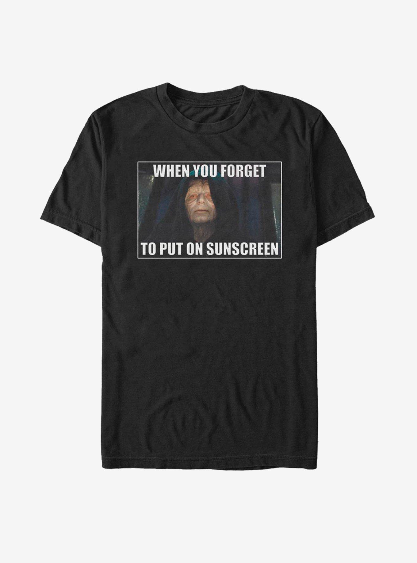 Star Wars Forget To Put On Sunscreen T-Shirt, BLACK, hi-res