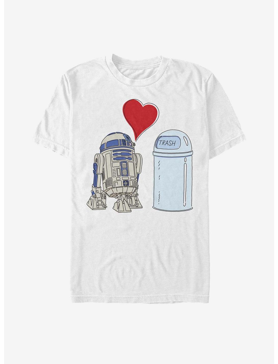 Plus Size Star Wars R2D2 Trash Love T-Shirt, WHITE, hi-res