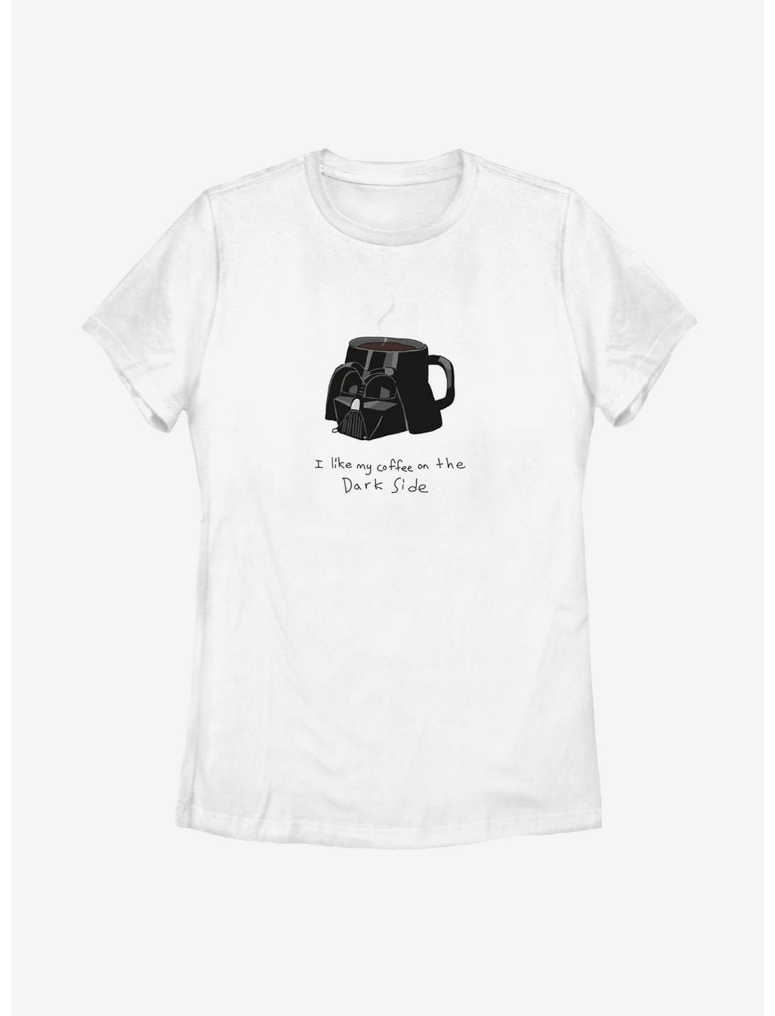 Plus Size Star Wars Coffee On The Dark Side Womens T-Shirt, WHITE, hi-res