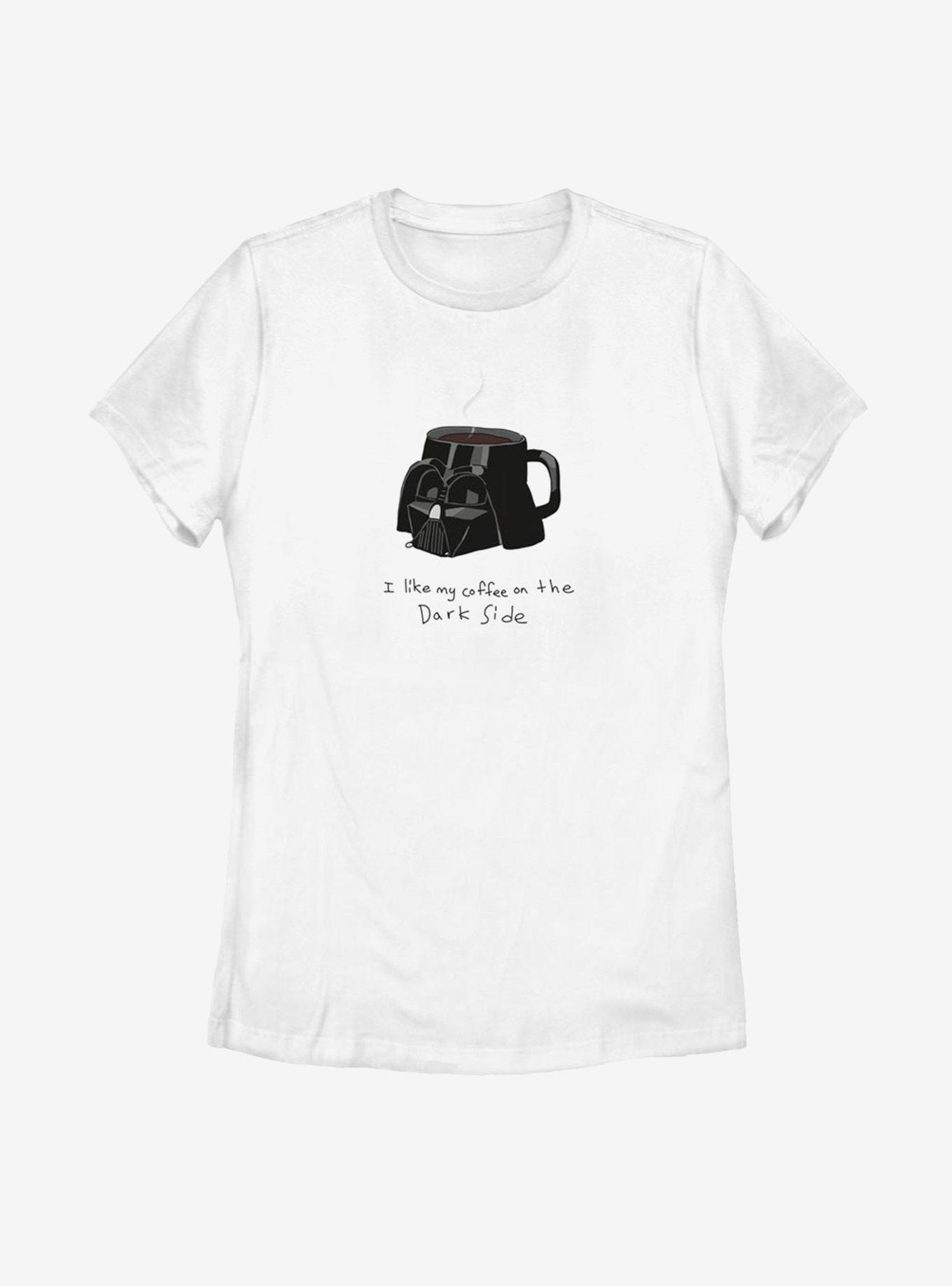 Star Wars Coffee On The Dark Side Womens T-Shirt, WHITE, hi-res