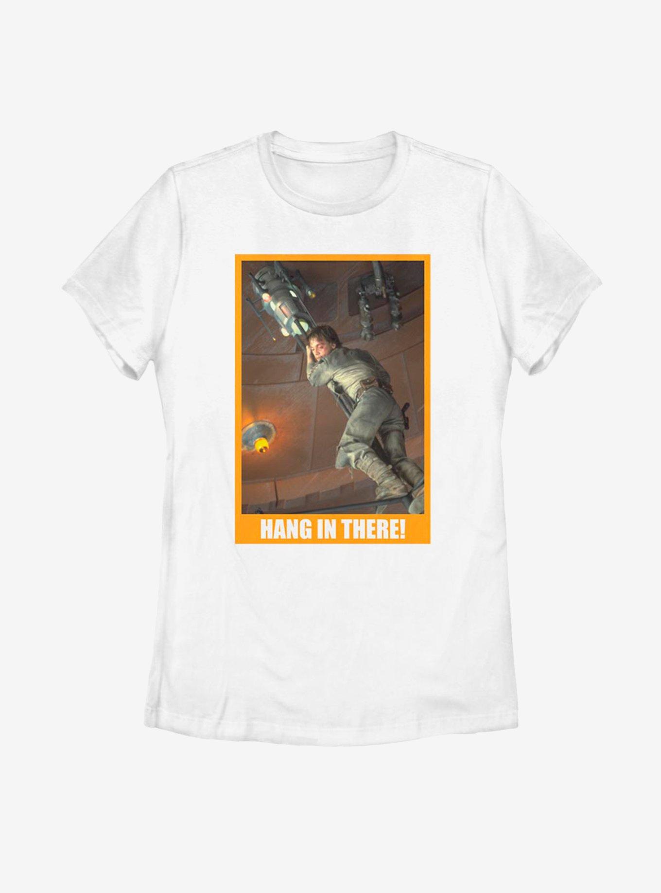 Star Wars Hang In There Womens T-Shirt, WHITE, hi-res