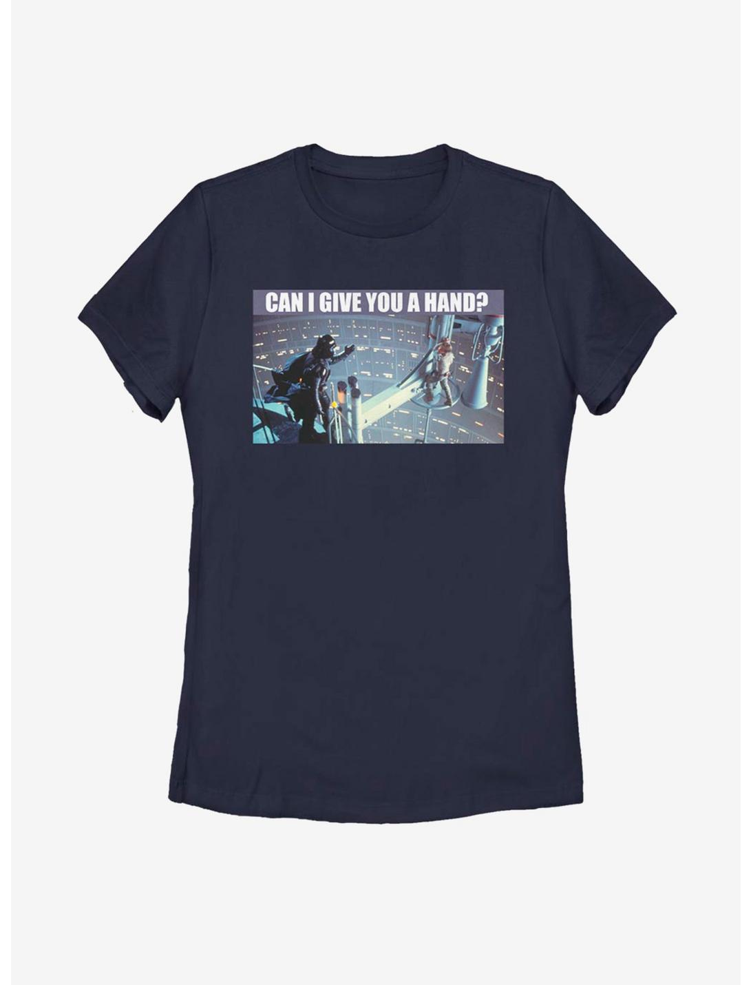 Star Wars Vader Luke Can I Give You A Hand Womens T-Shirt, NAVY, hi-res