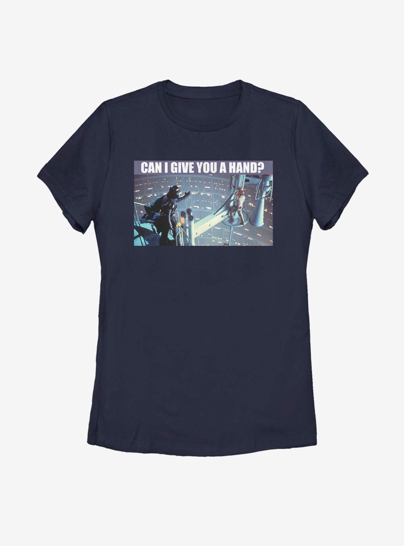 Star Wars Vader Luke Can I Give You A Hand Womens T-Shirt, NAVY, hi-res