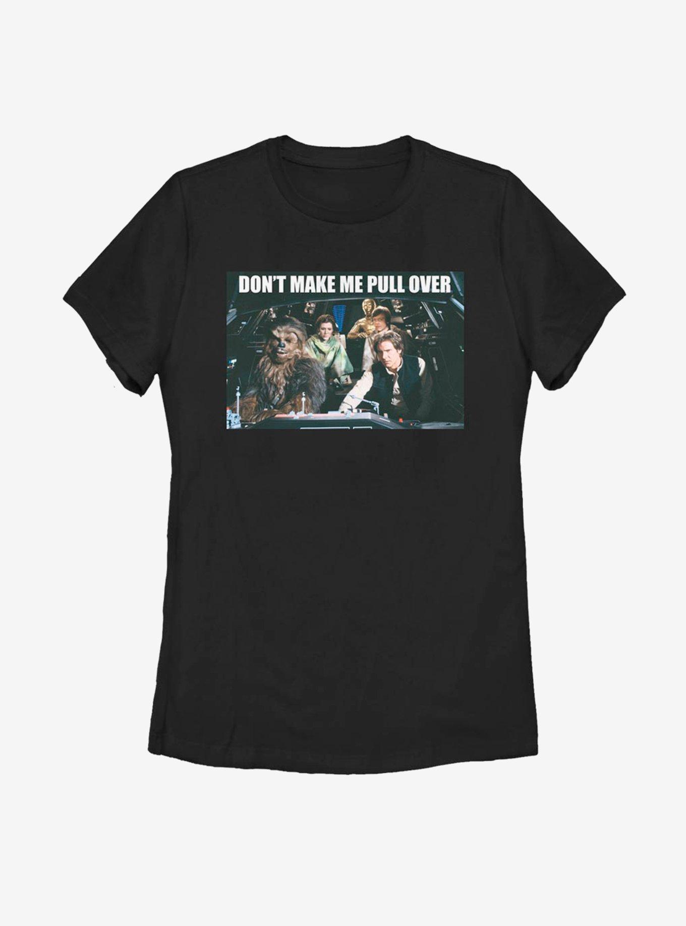 Star Wars Don't Make Me Pull Over Womens T-Shirt, BLACK, hi-res