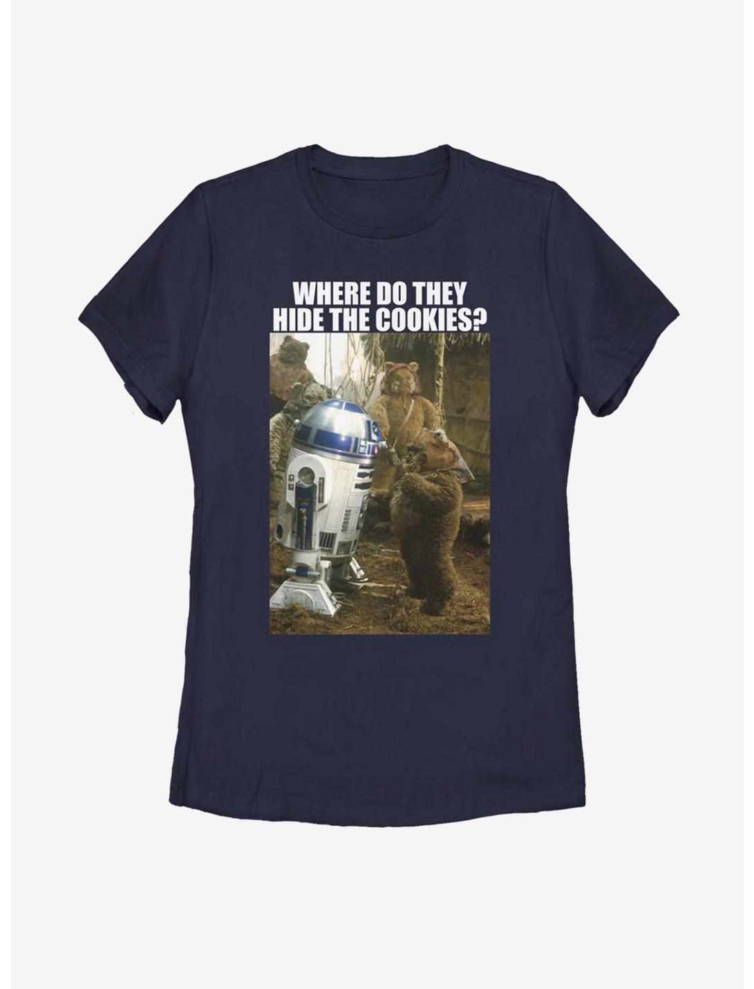 Star Wars R2D2 Hidden Cookies Womens T-Shirt, NAVY, hi-res
