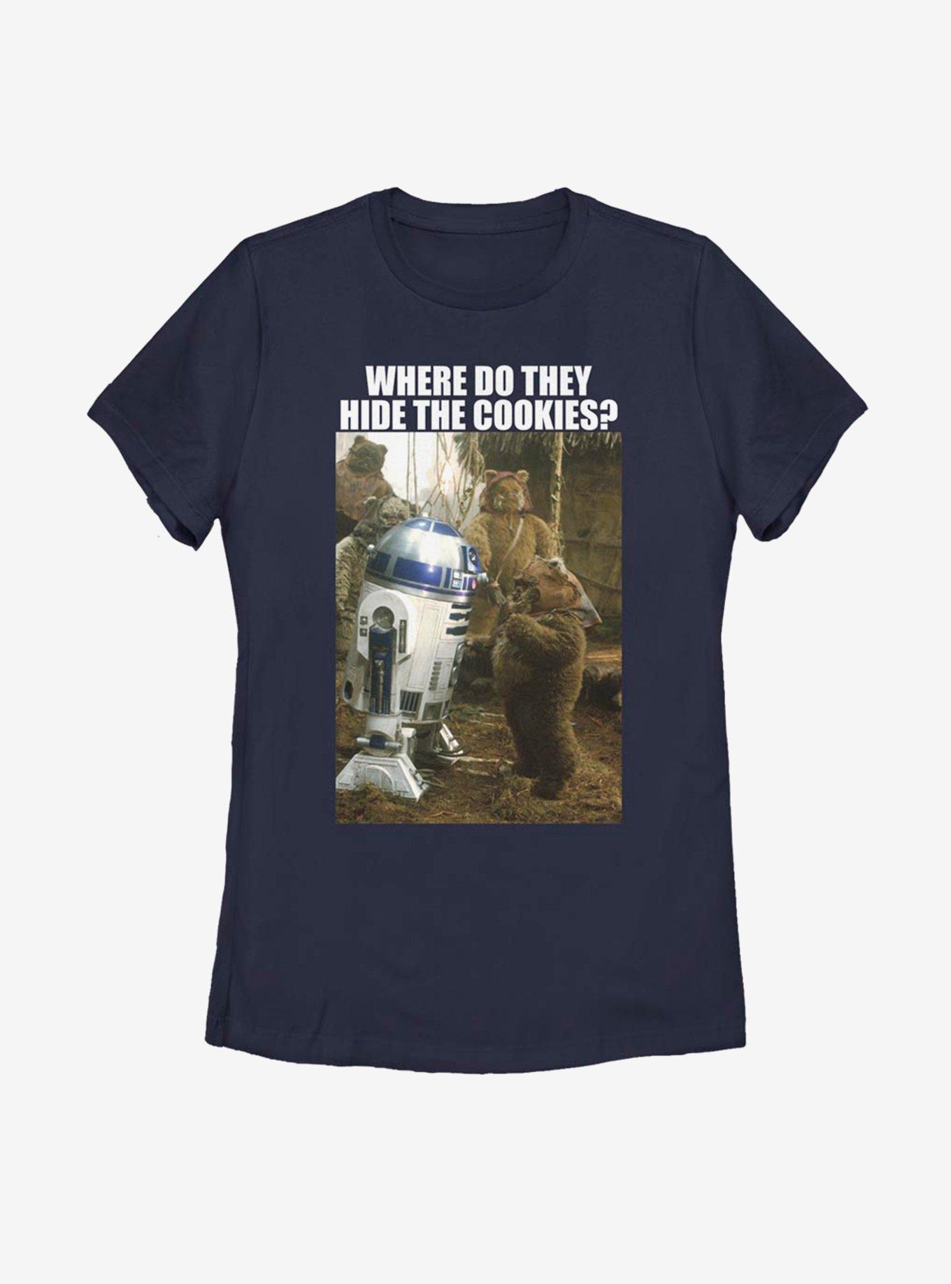 Star Wars R2D2 Hidden Cookies Womens T-Shirt, NAVY, hi-res