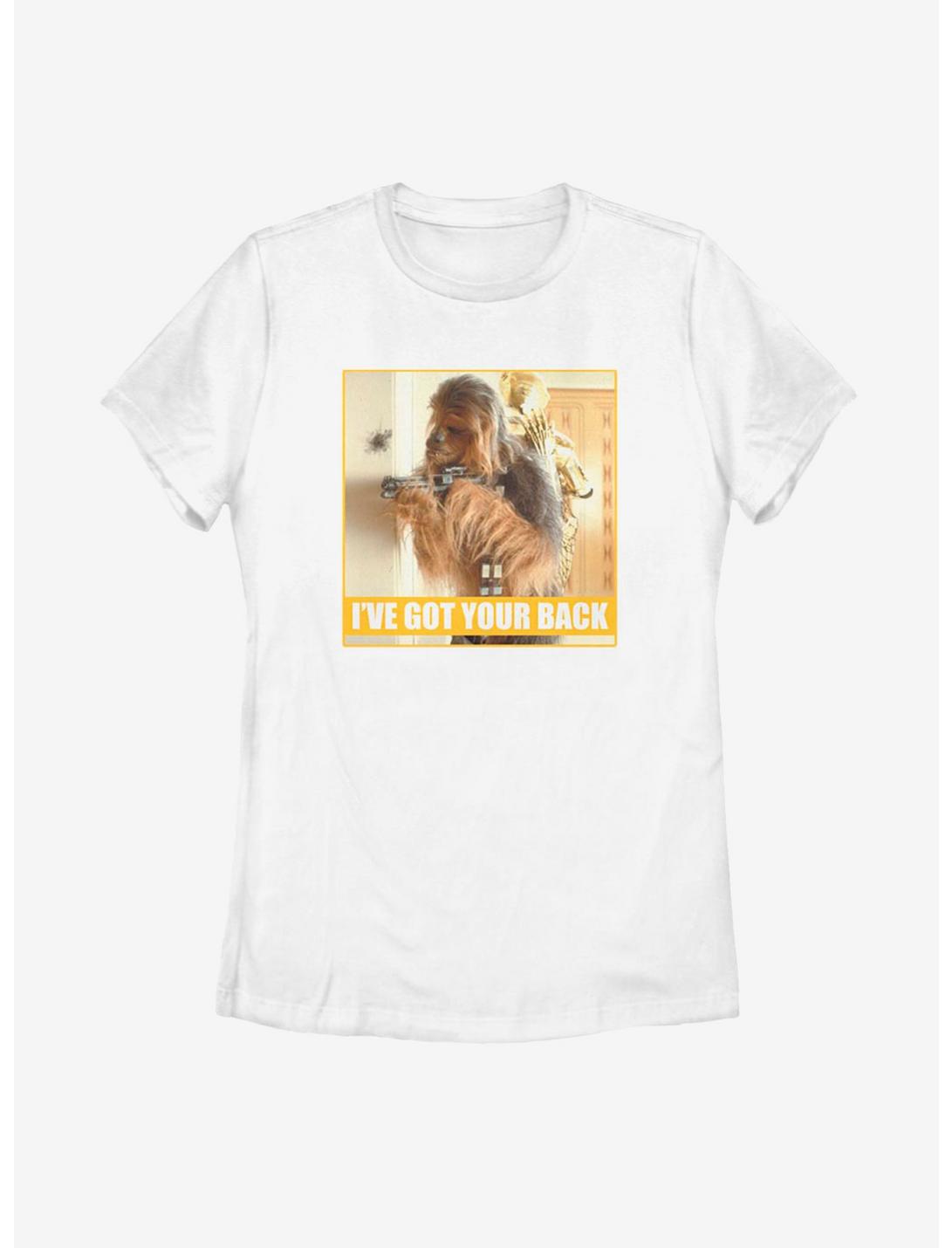 Star Wars Chewie C-3PO I've Got Your Back Womens T-Shirt, WHITE, hi-res