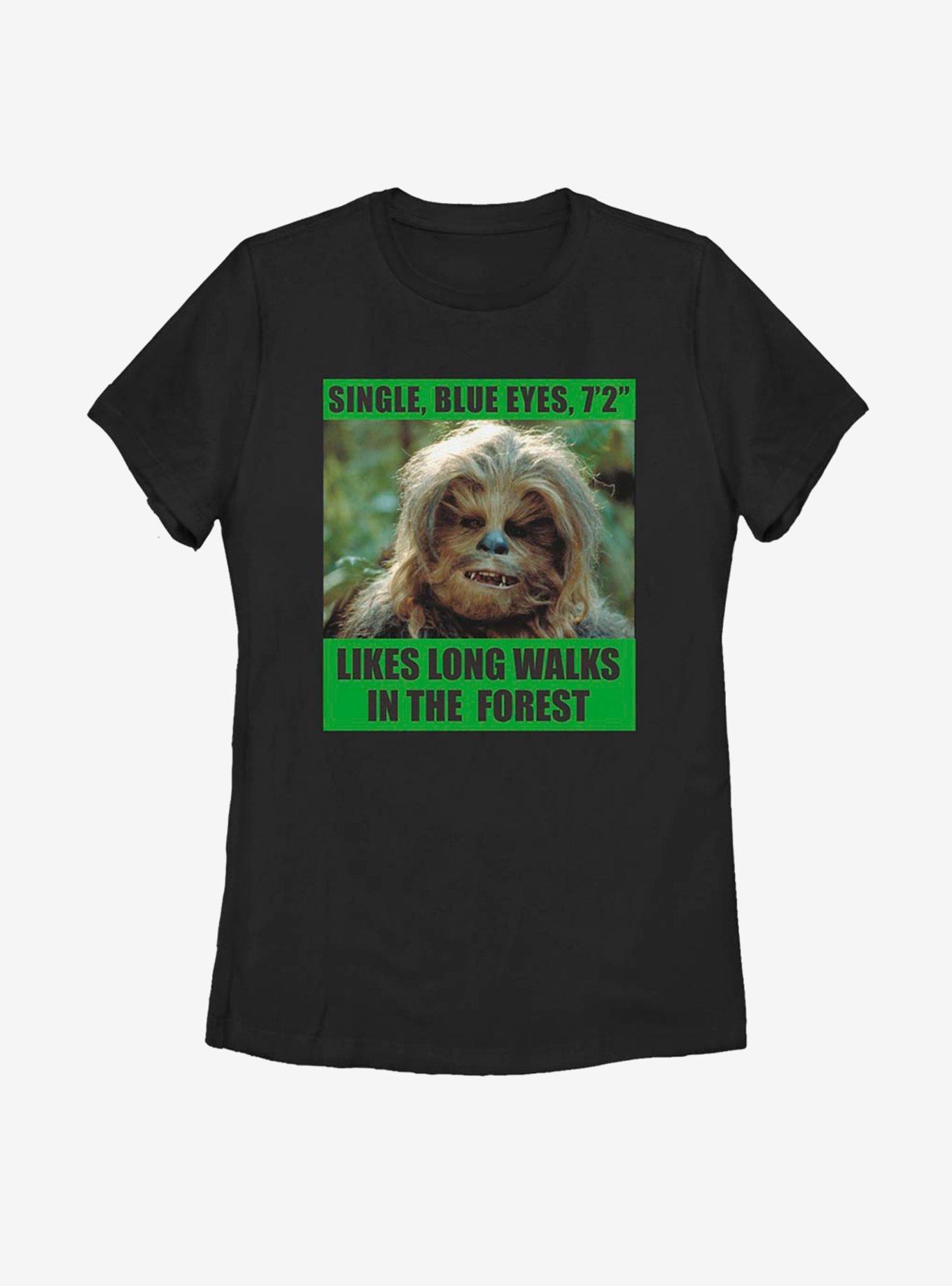 Star Wars Chewie Dating Profile Womens T-Shirt, BLACK, hi-res