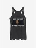 Star Wars Forget To Put On Sunscreen Womens Tank Top, BLK HTR, hi-res