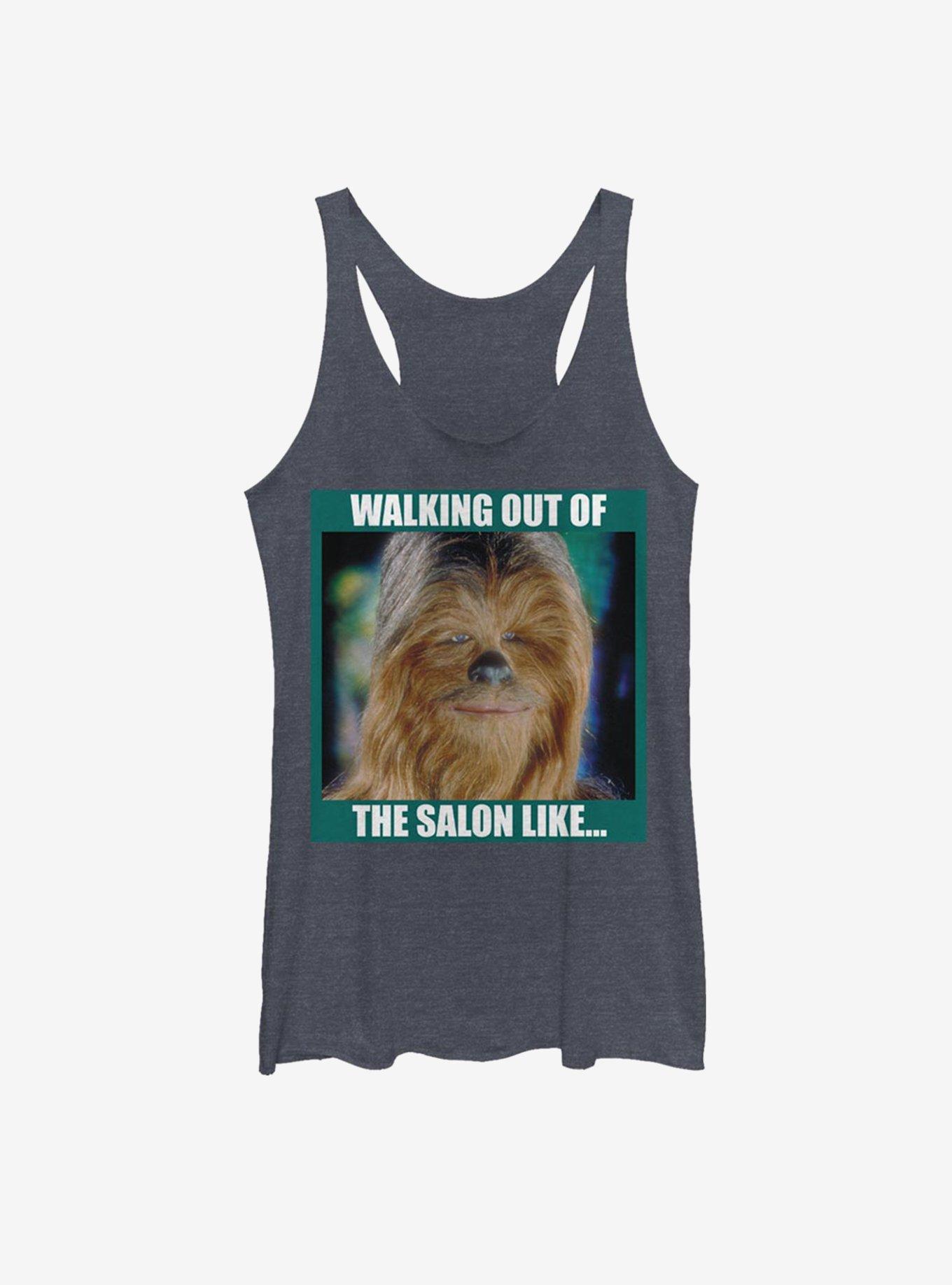 Star Wars Walking Out The Salon Womens Tank Top, NAVY HTR, hi-res