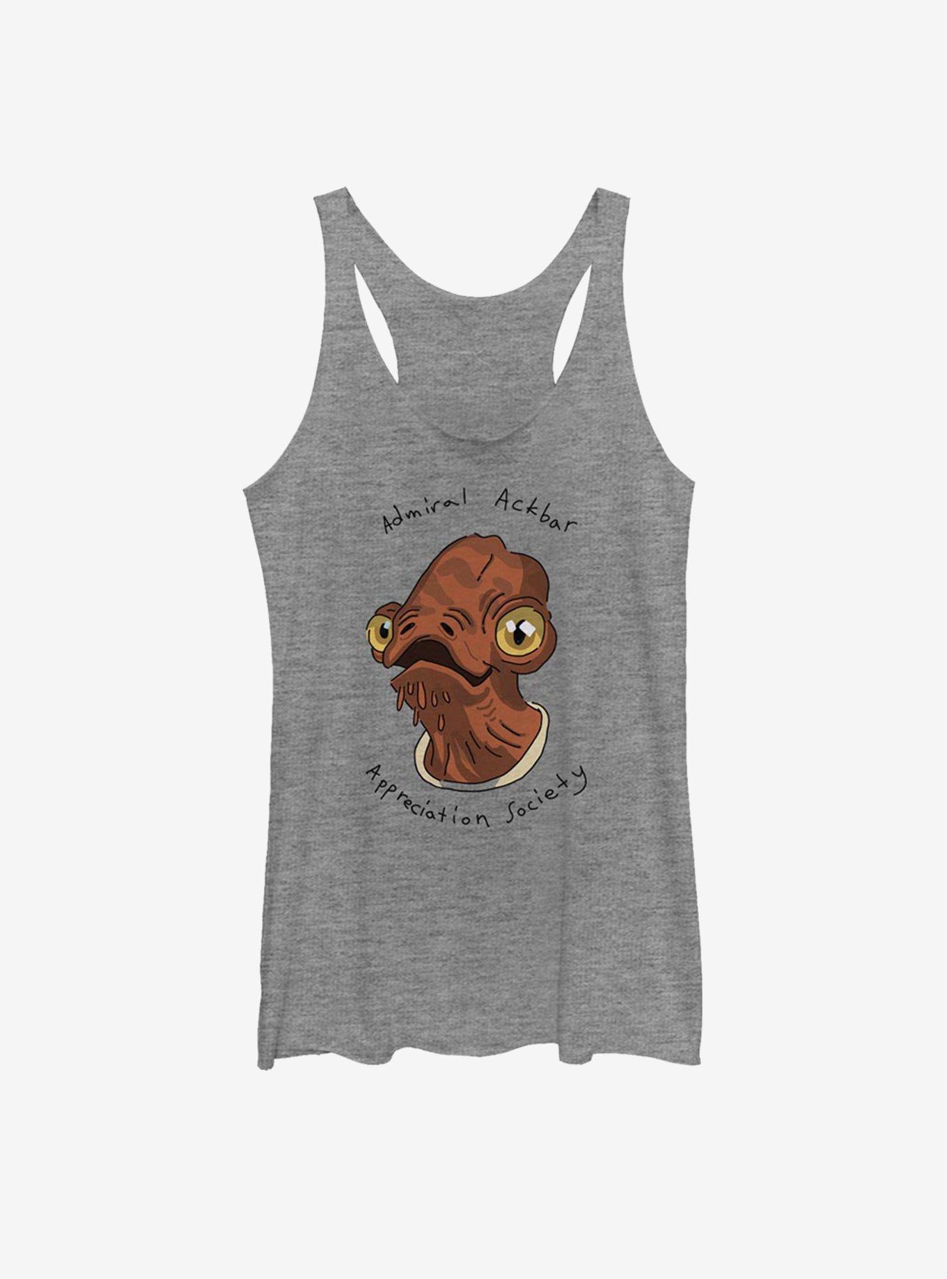 Star Wars Admiral Ackbar Appreciation Society Womens Tank Top, GRAY HTR, hi-res