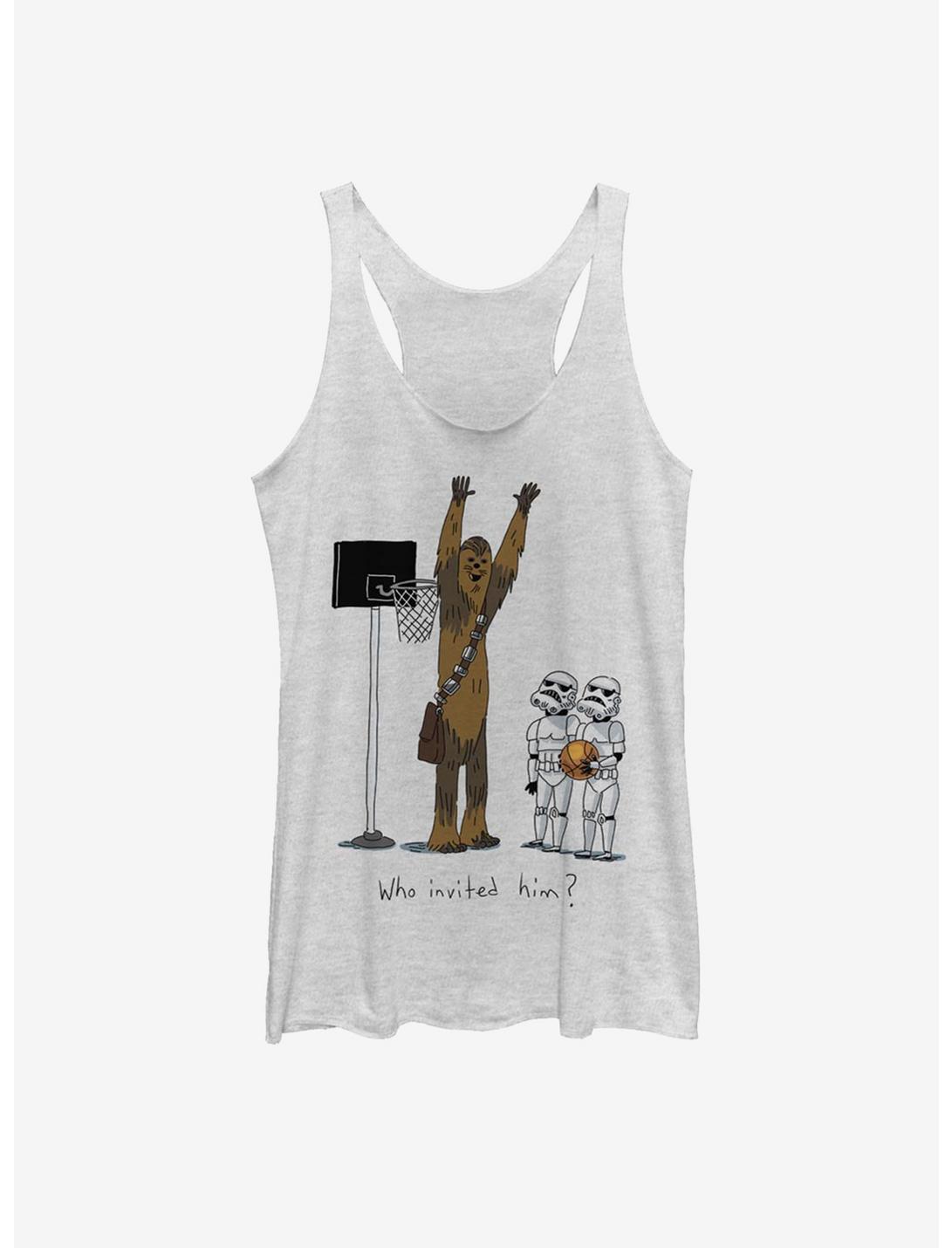 Star Wars Chewie Basketball Womens Tank Top, WHITE HTR, hi-res