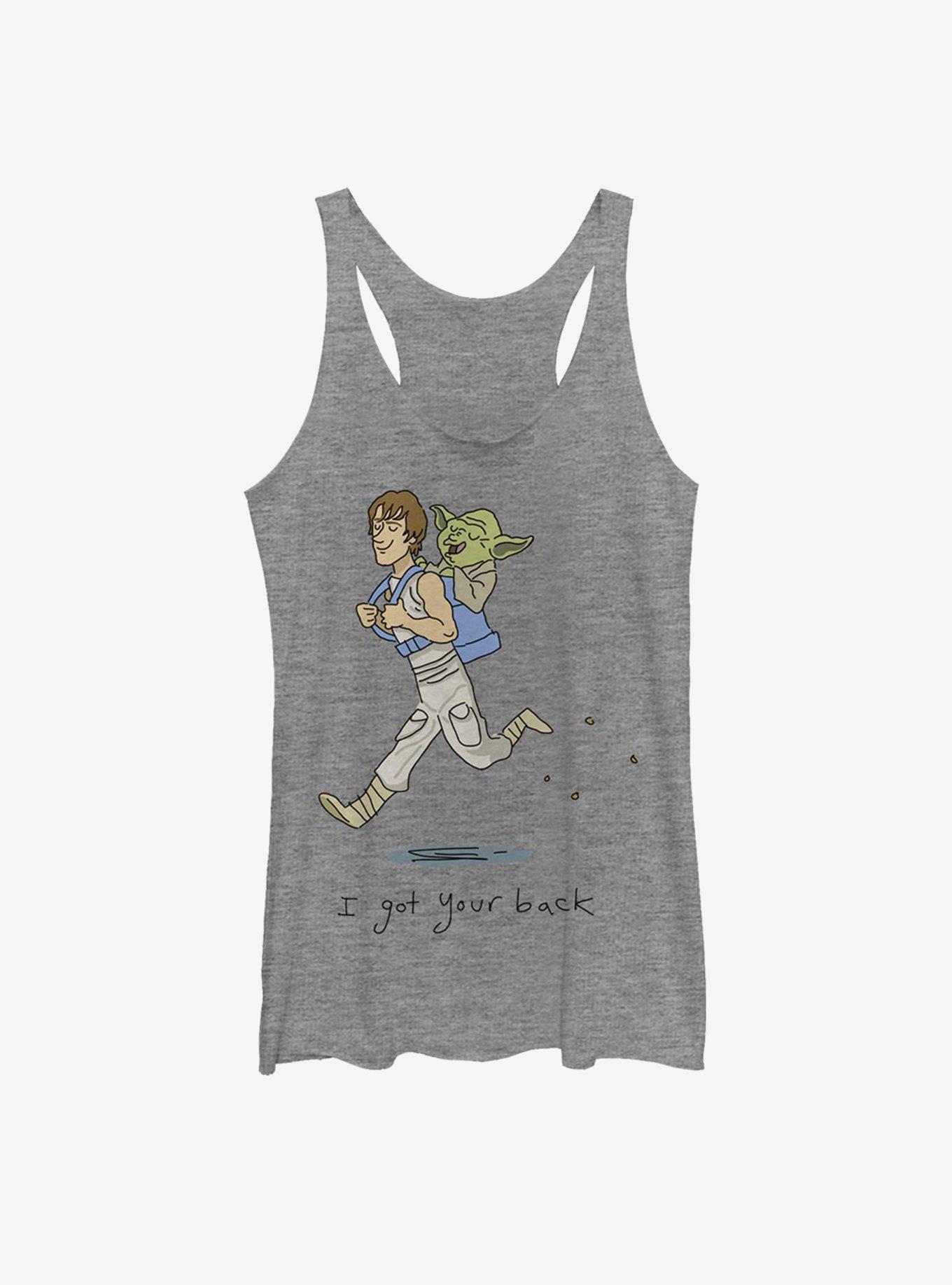 Star Wars Luke Yoda Got Your Back Womens Tank Top, GRAY HTR, hi-res