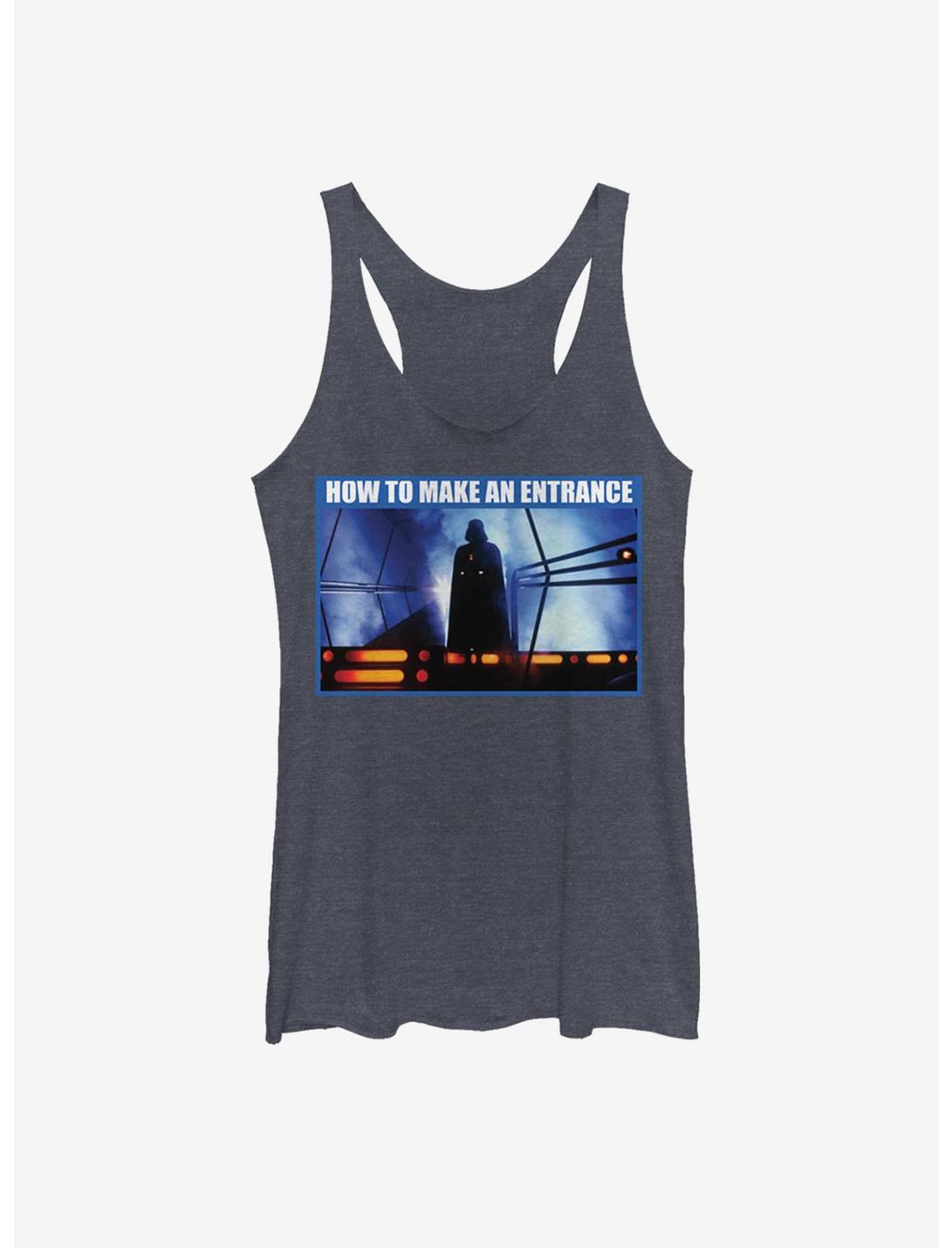 Star Wars How To Make An Entrance Womens Tank Top, NAVY HTR, hi-res