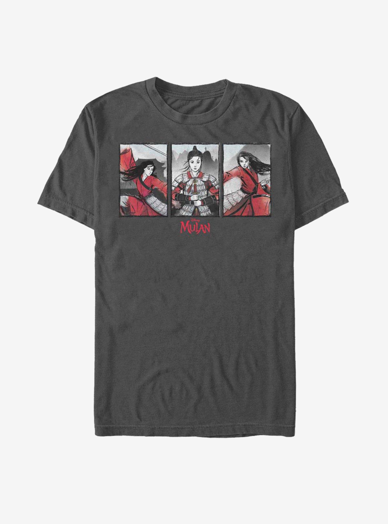 Disney Mulan Live Action Mulan Floral Boxed T-Shirt, CHARCOAL, hi-res