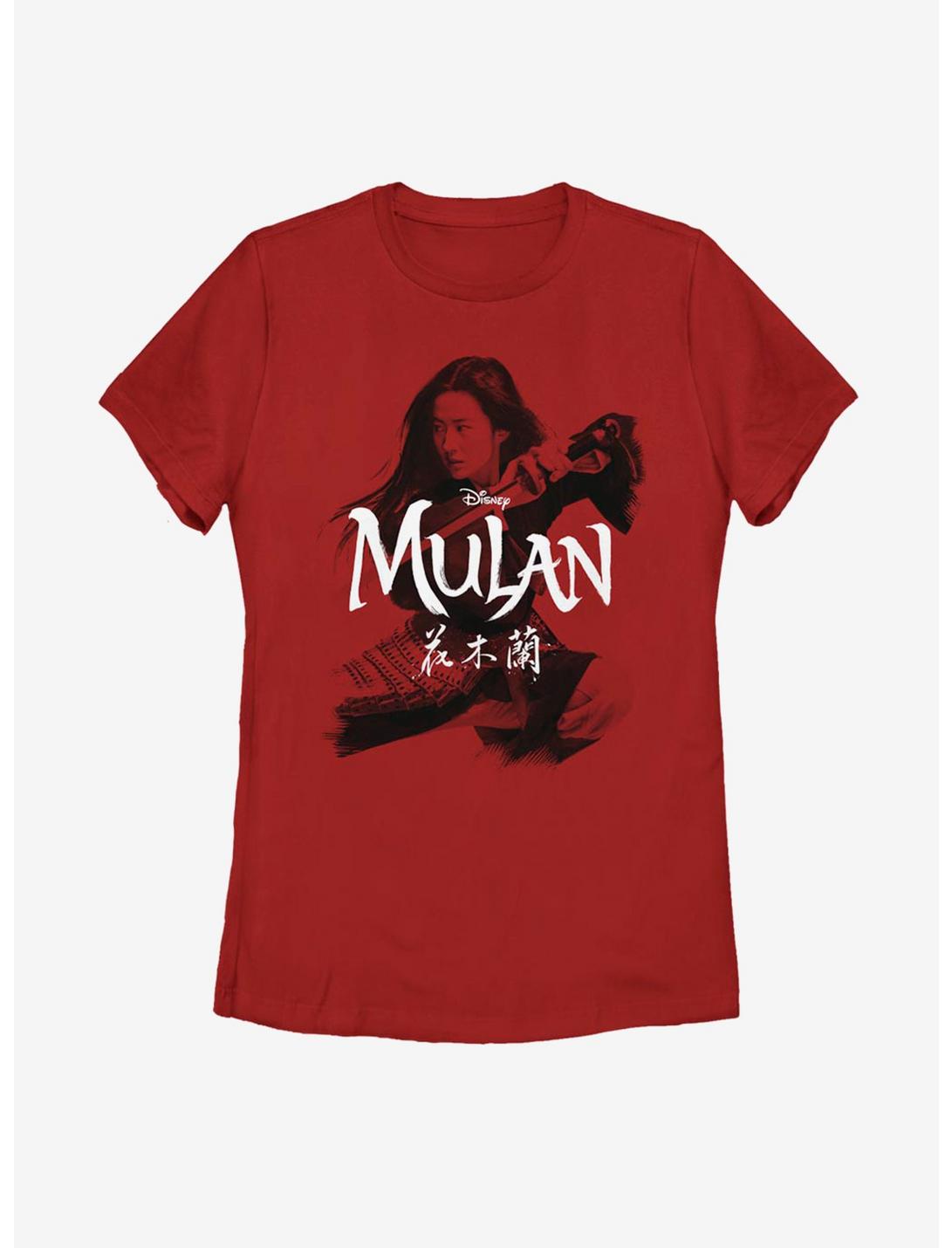 Disney Mulan Live Action Fighting Stance Womens T-Shirt, RED, hi-res