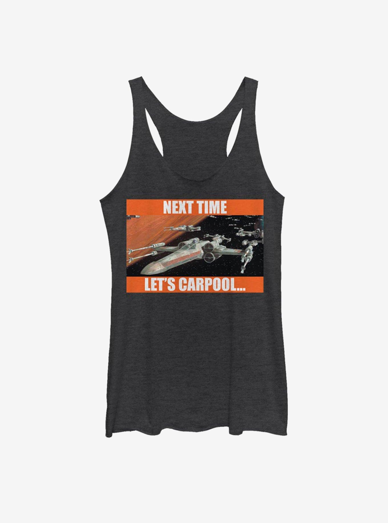 Star Wars Next Time Let's Carpool Womens Tank Top, BLK HTR, hi-res