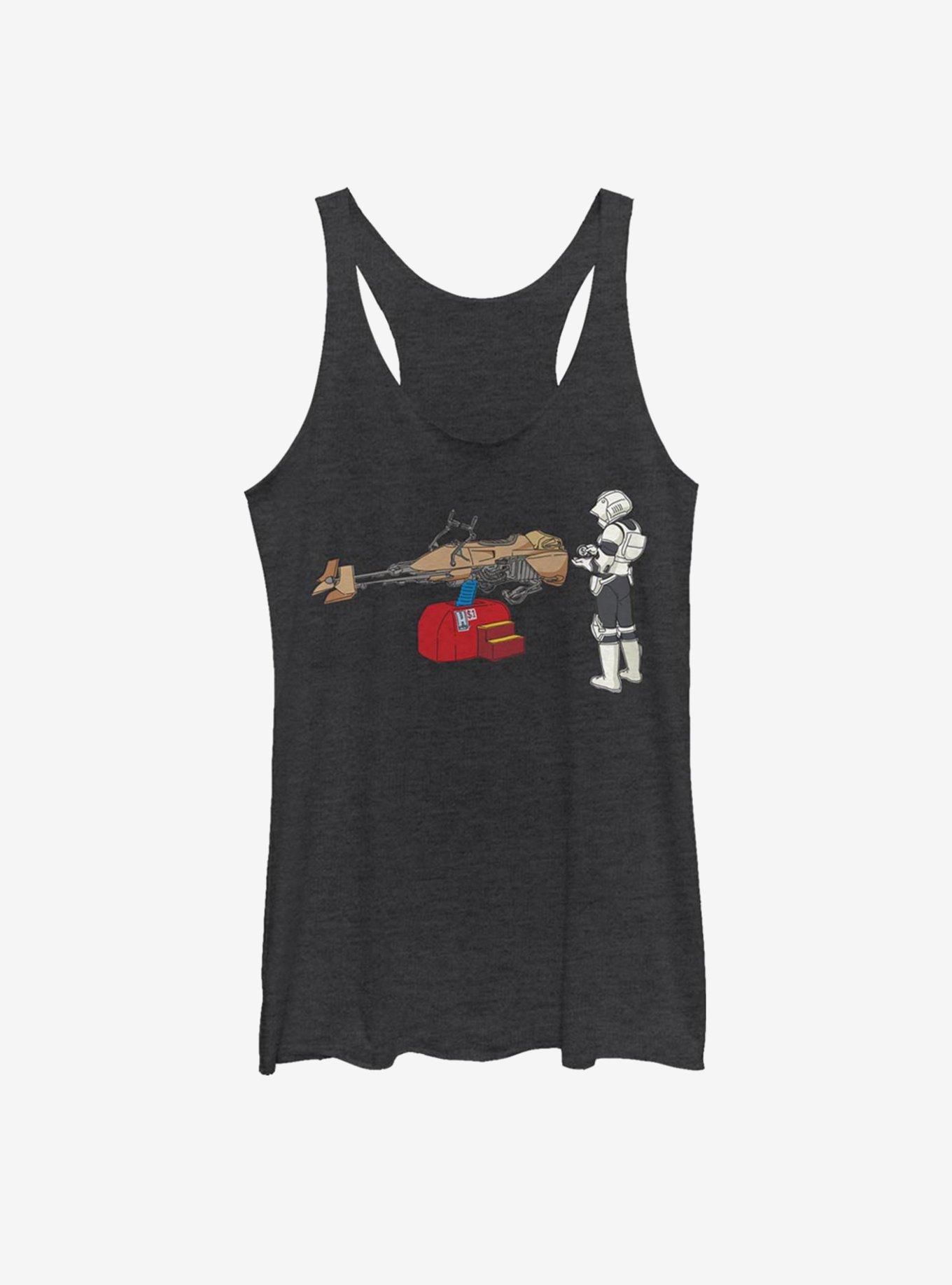 Star Wars Trooper Ride Womens Tank Top, BLK HTR, hi-res