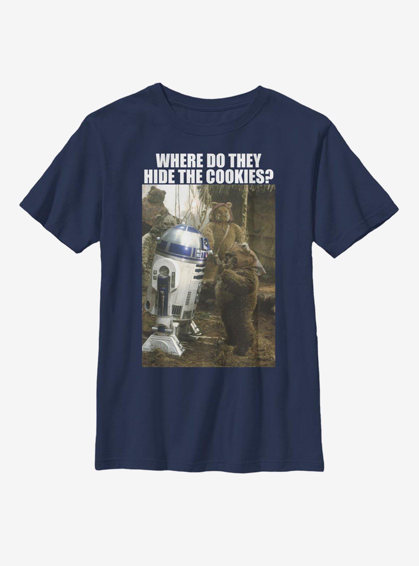 Star Wars R2D2 Hidden Cookies Youth T-Shirt, NAVY, hi-res