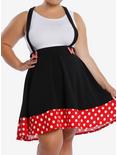 Disney Minnie Mouse Polka Dot Suspender Skirt Plus Size, MULTI, hi-res