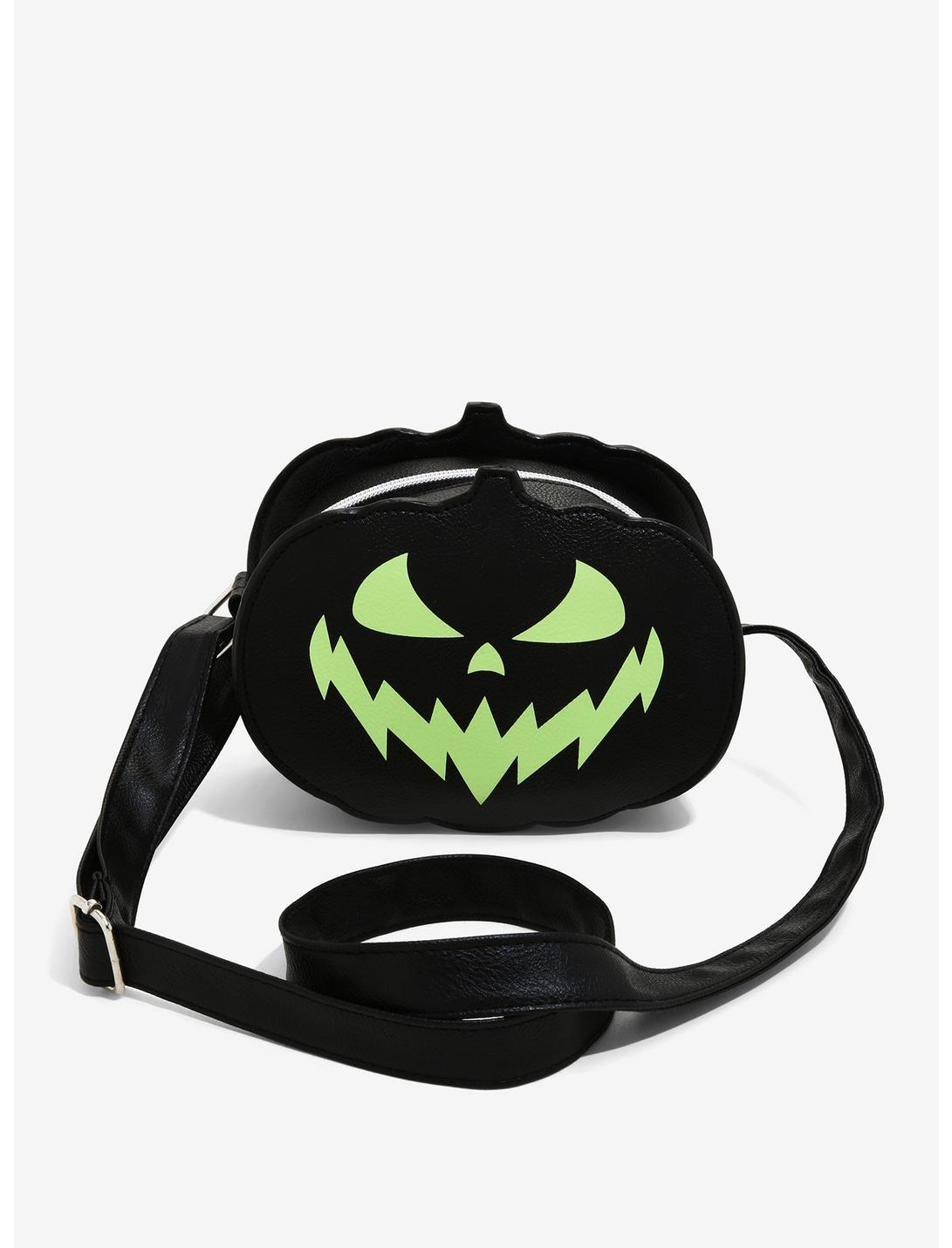 Black Pumpkin Glow-In-The-Dark Crossbody Bag, , hi-res