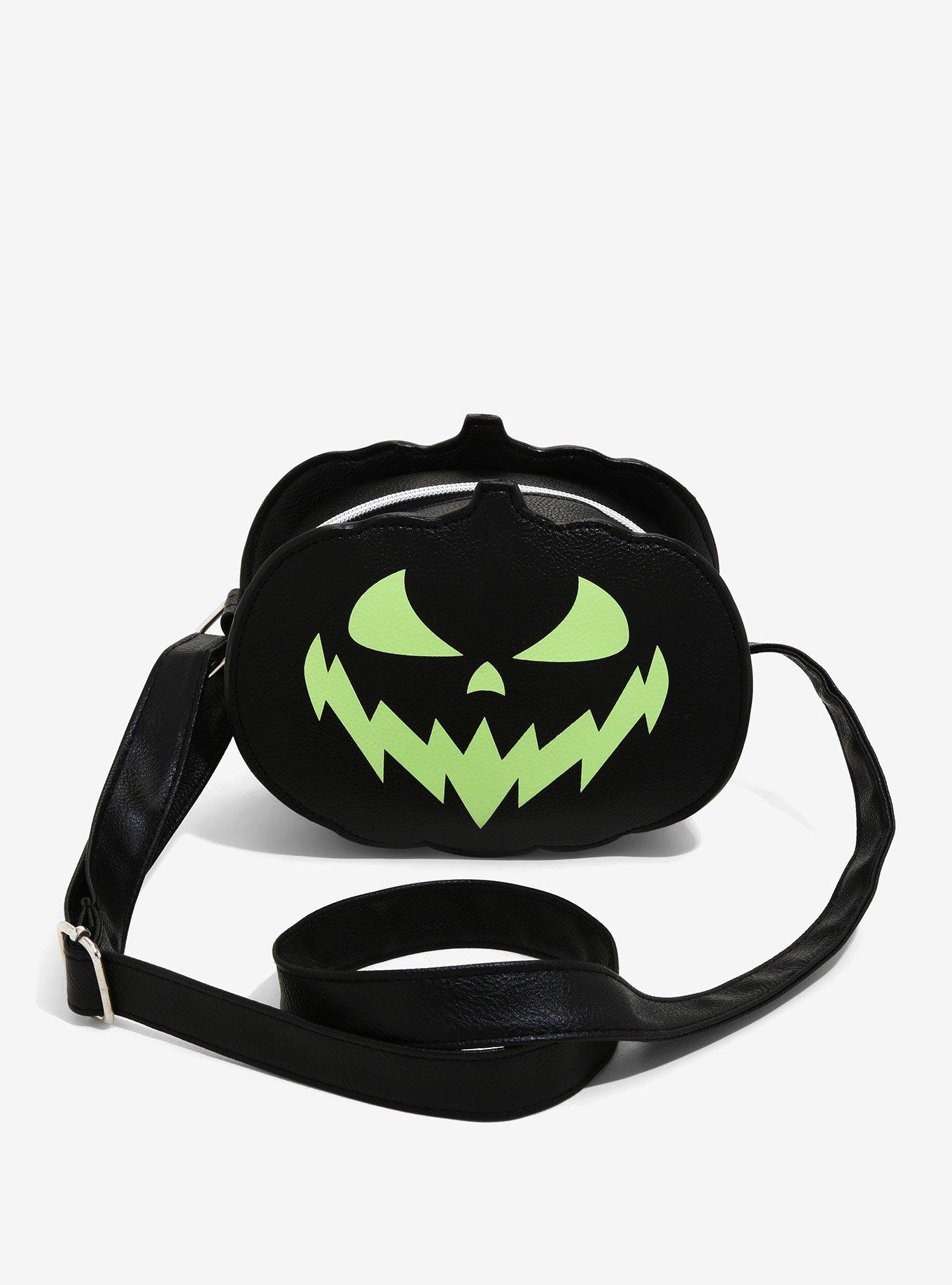 Black Pumpkin Glow-In-The-Dark Crossbody Bag, , hi-res