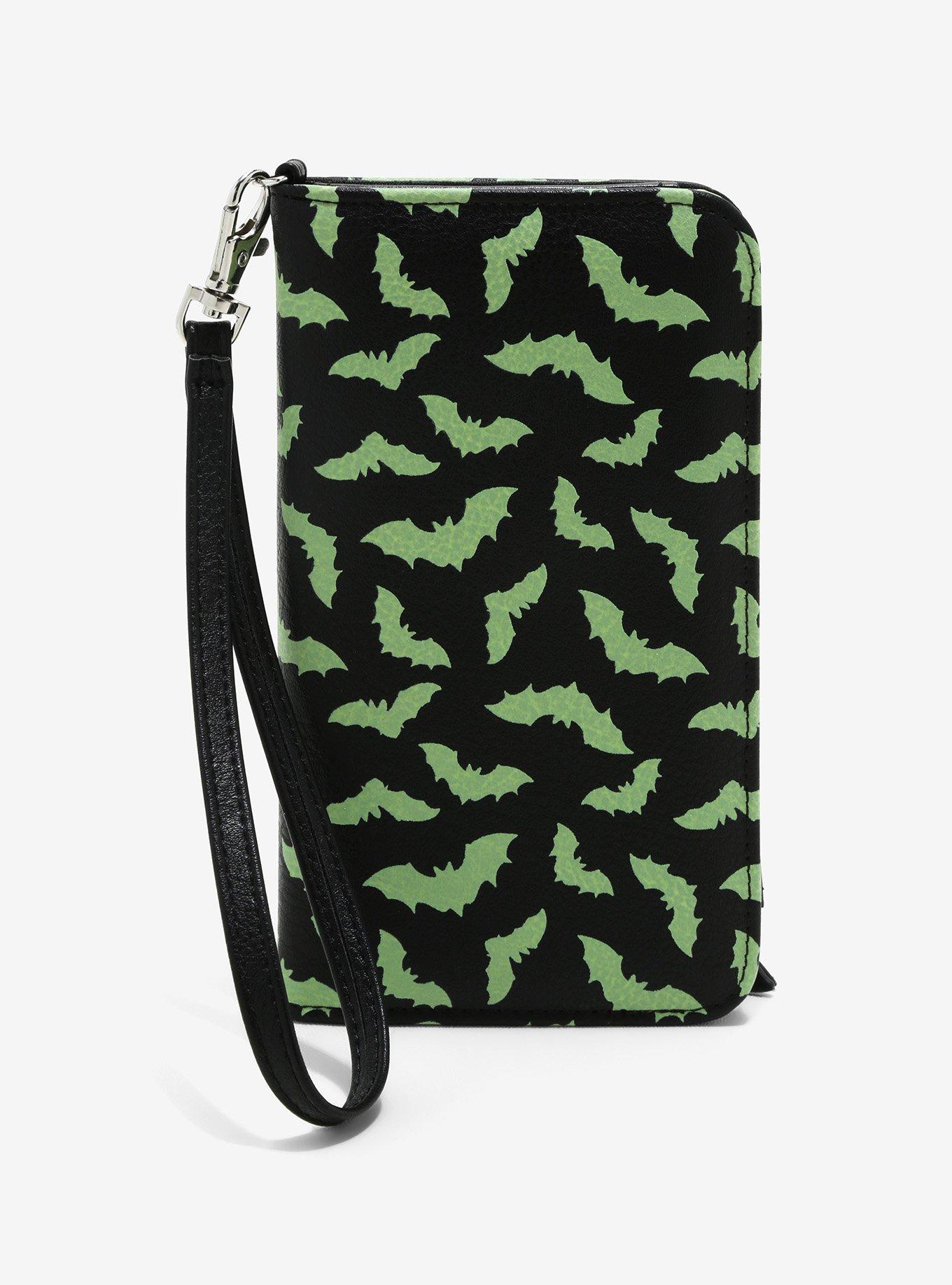 Bats Glow-In-The-Dark Tech Wallet, , hi-res