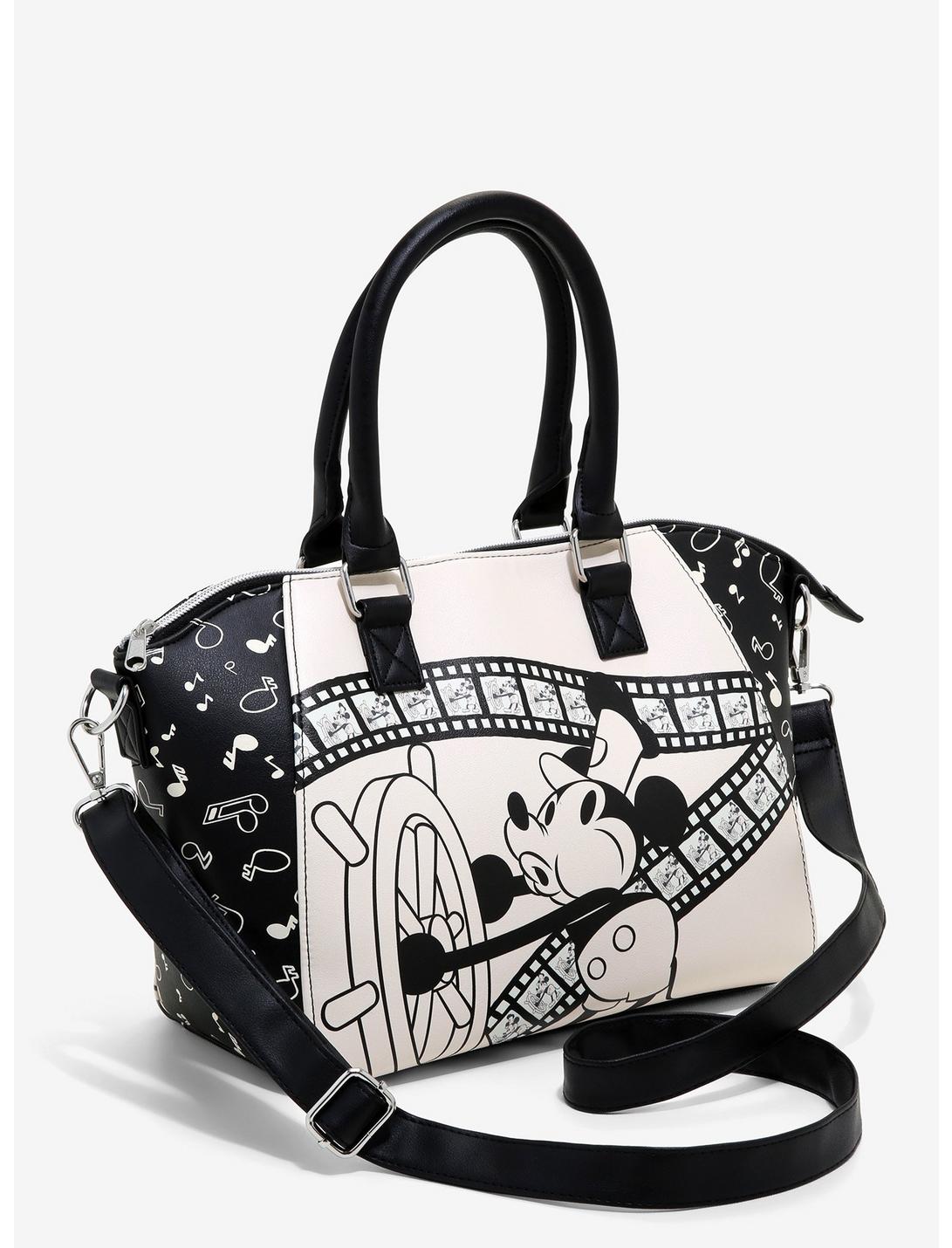 Loungefly Disney Mickey Mouse Steamboat Willie Film Strip Satchel Bag, , hi-res