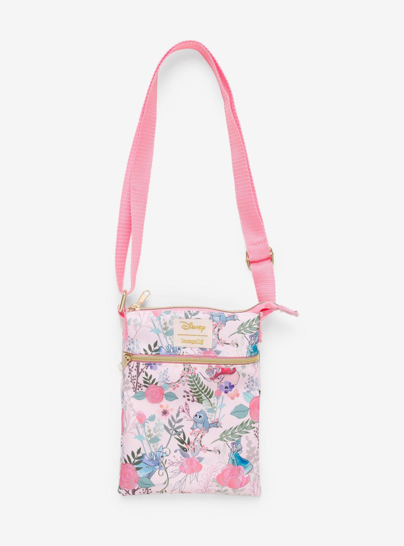 Loungefly Disney Sleeping Beauty Floral Fairies Passport Crossbody Bag, , hi-res