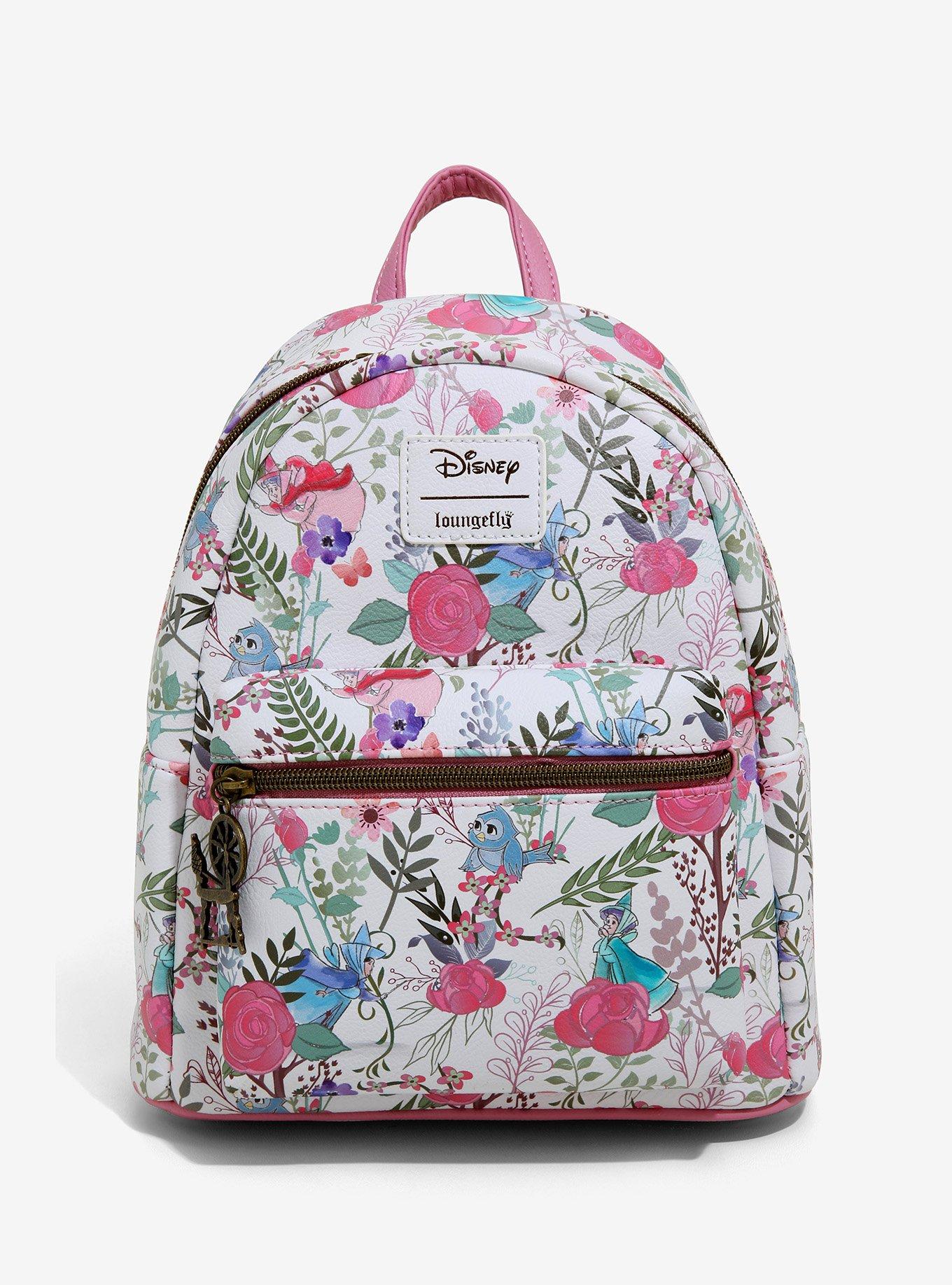 Loungefly Disney Sleeping Beauty Floral Fairy Godmothers Zip