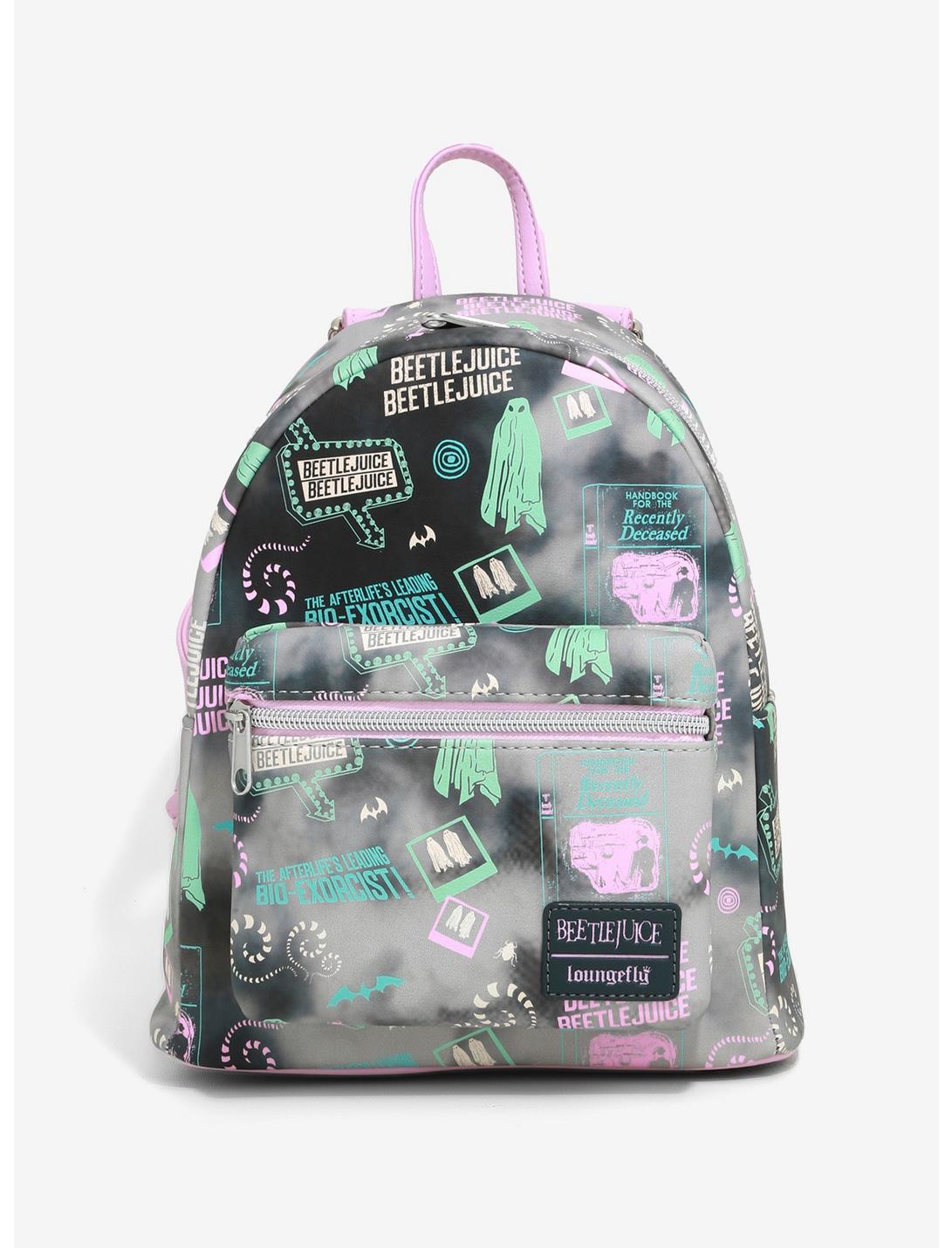 Loungefly Beetlejuice Pastel Tie-Dye Icons Mini Backpack, , hi-res